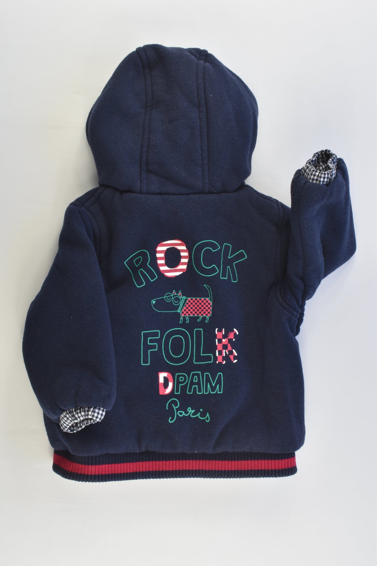 Du Pareil au Même (France) Size 00-0 Reversible Hooded Jacket