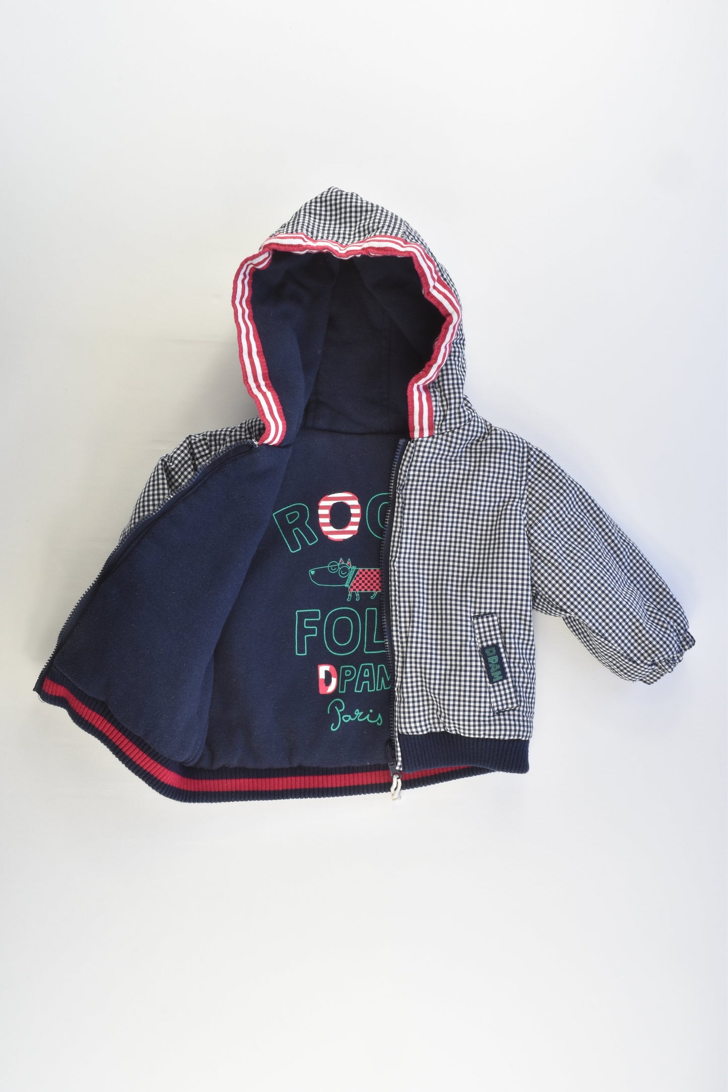 Du Pareil au Même (France) Size 00-0 Reversible Hooded Jacket