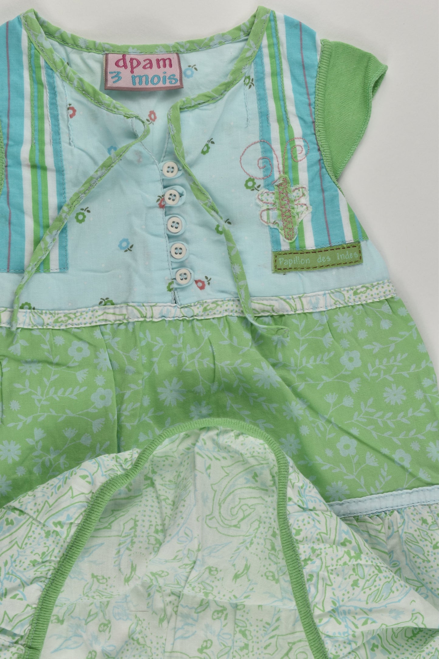 Du Pareil au Même (France) Size 00 (3 months) 'Papillon Des Indes' Dress