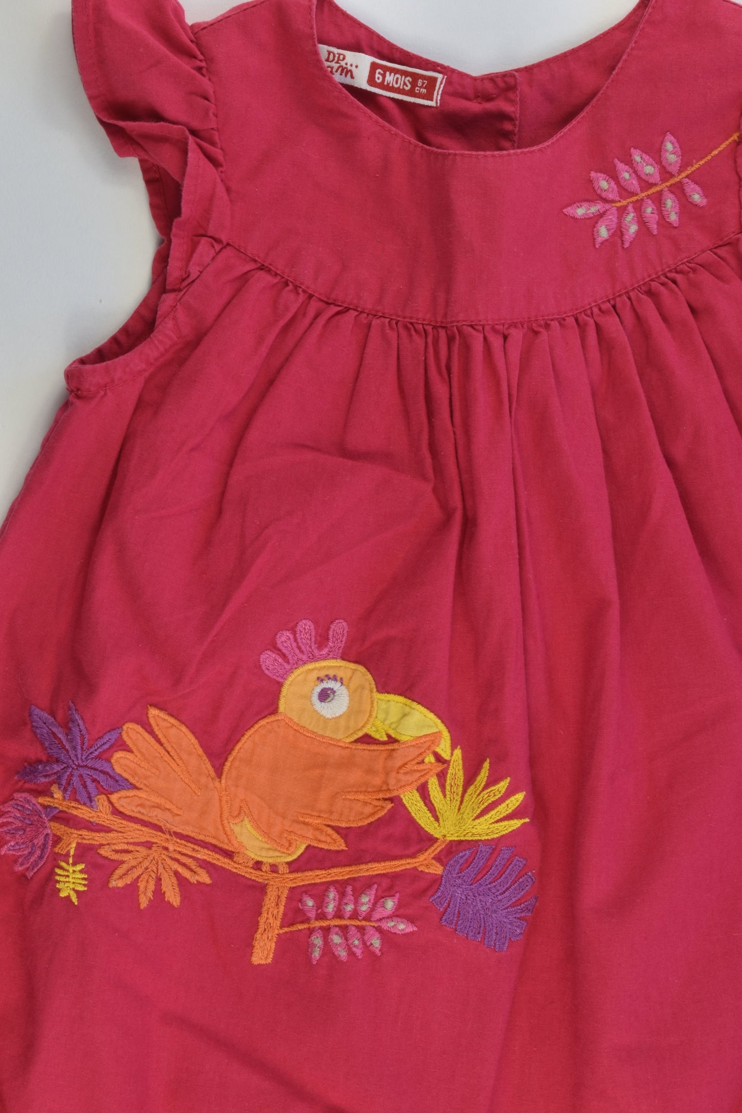 Du Pareil au Même (France) Size 00 (6 months, 67 cm) Bird Playsuit