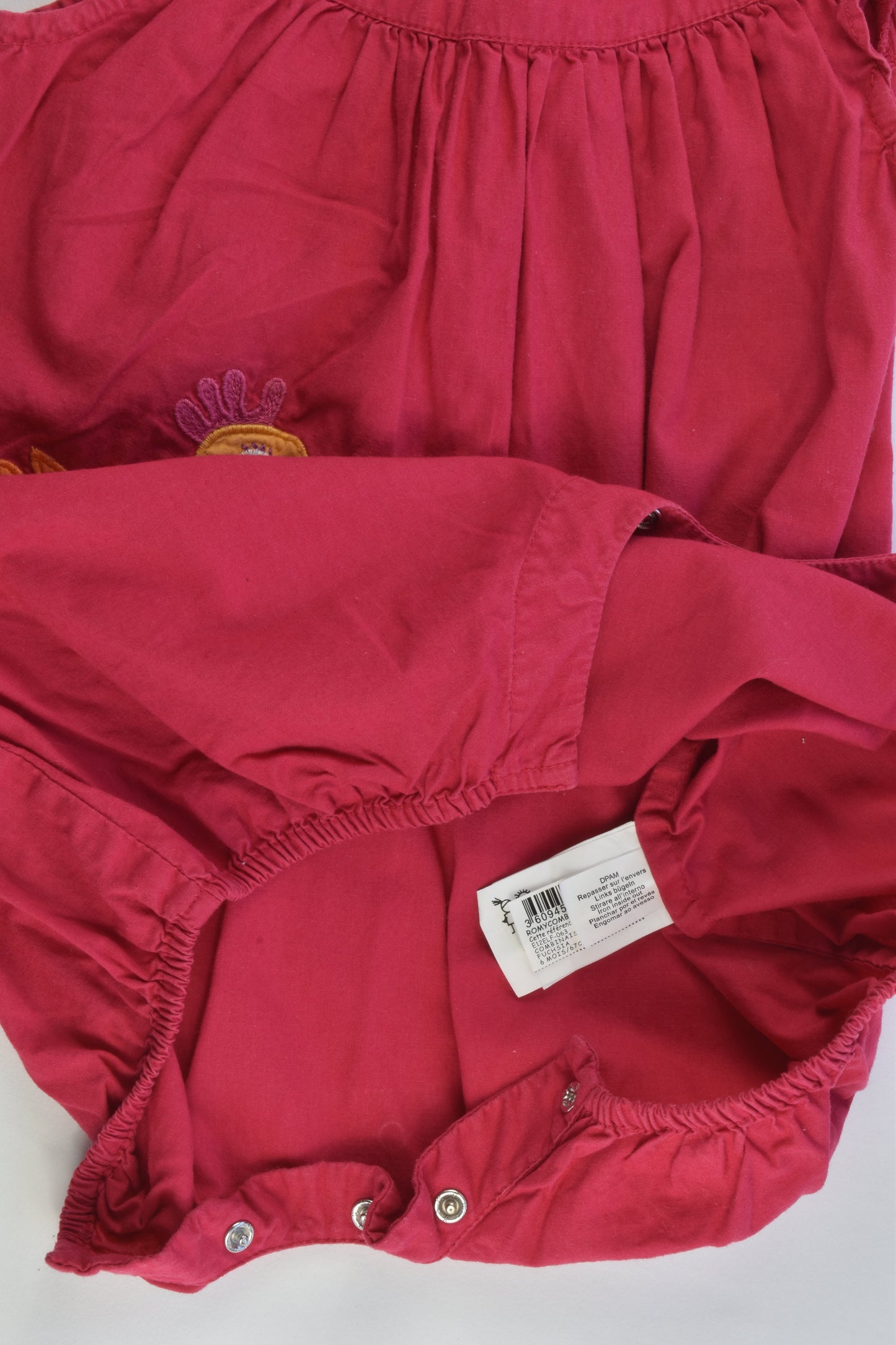 Du Pareil au Même (France) Size 00 (6 months, 67 cm) Bird Playsuit