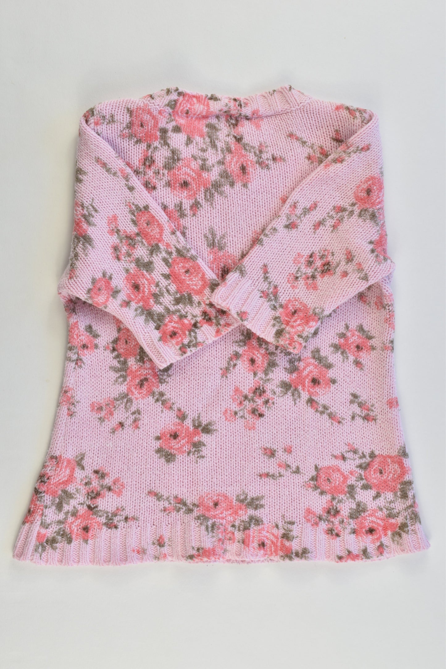 Dymples Size 000 Knitted Roses Jumper/Tunic