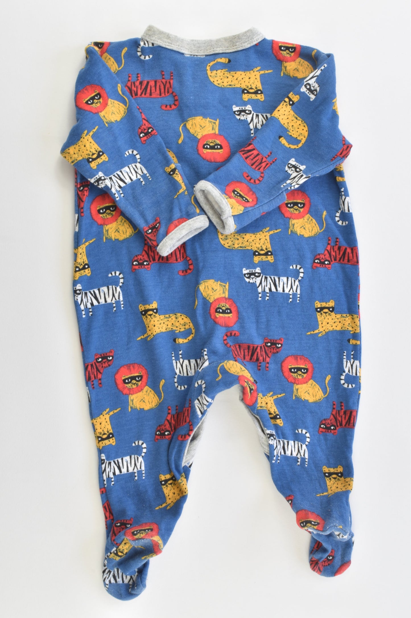 Dymples Size 000 Lions and Tigers Footed Romper