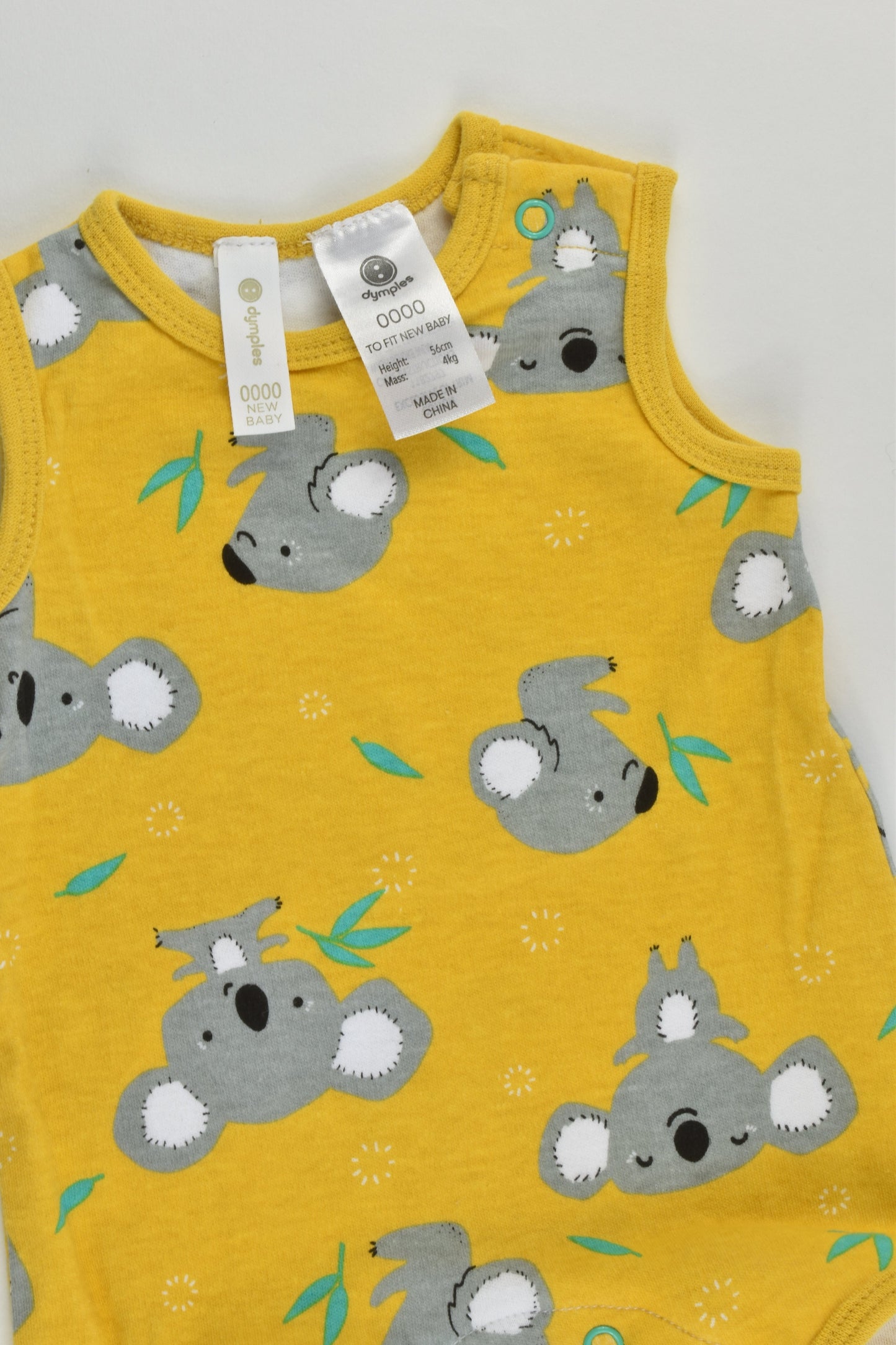 Dymples Size 0000 Koala Short Romper