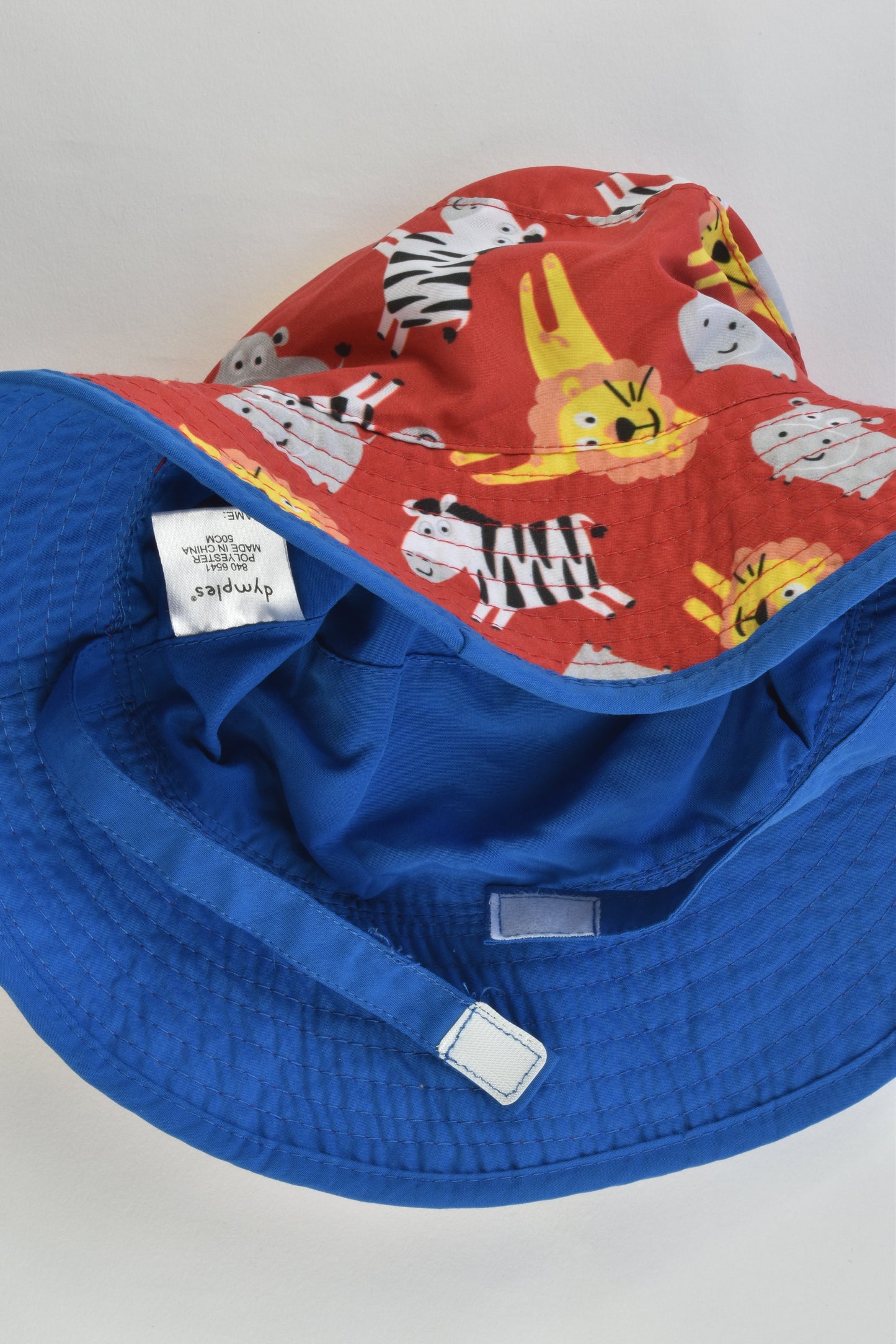 Dymples Size 50 cm (Approx 2 years) Animals Reversible Sun Hat