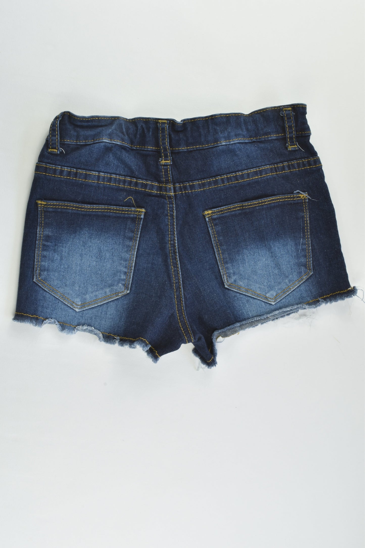 Emma & Elsa Size 8 Stretchy Denim Shorts with Lace Details