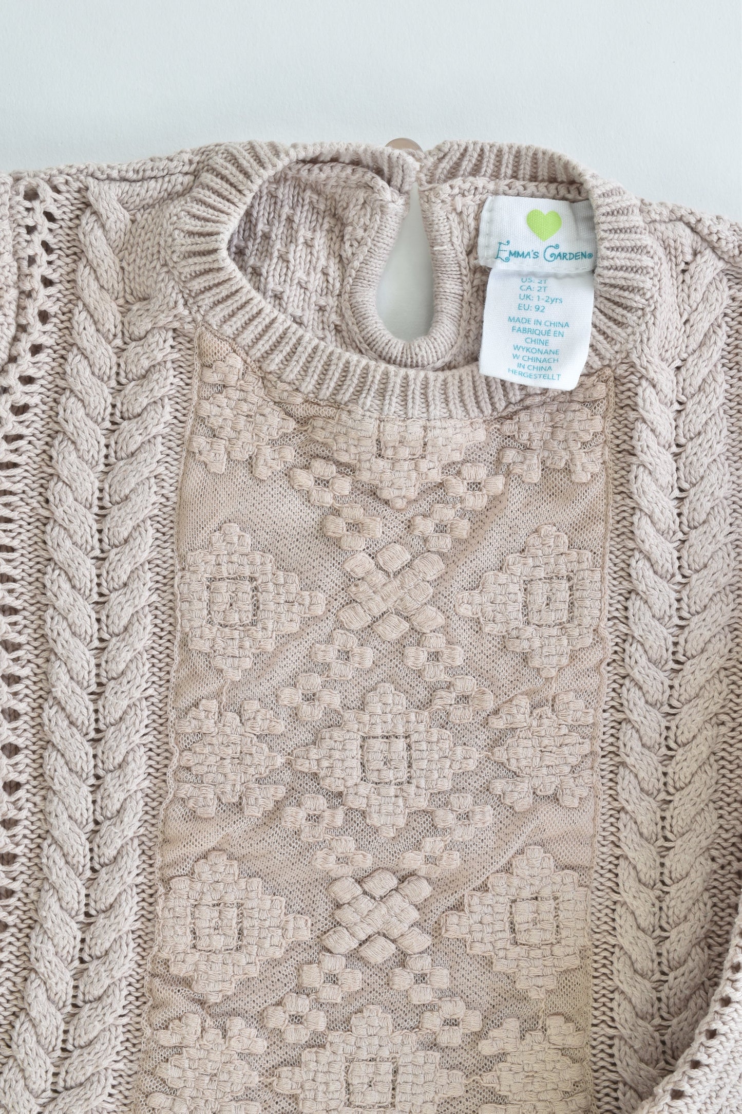 Emma's Garden Size 1-2 (92 cm) Knitted Jumper