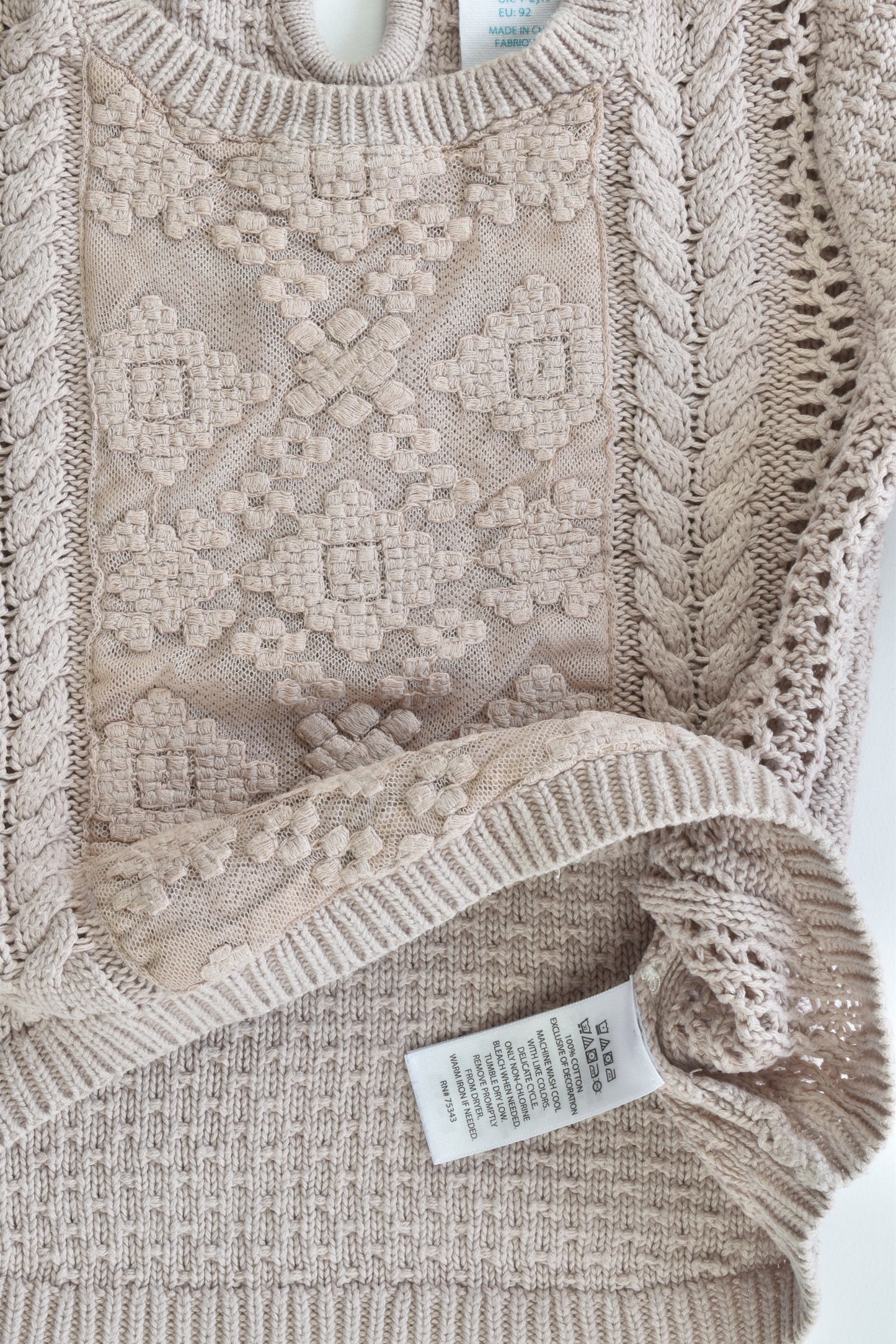 Emma's Garden Size 1-2 (92 cm) Knitted Jumper