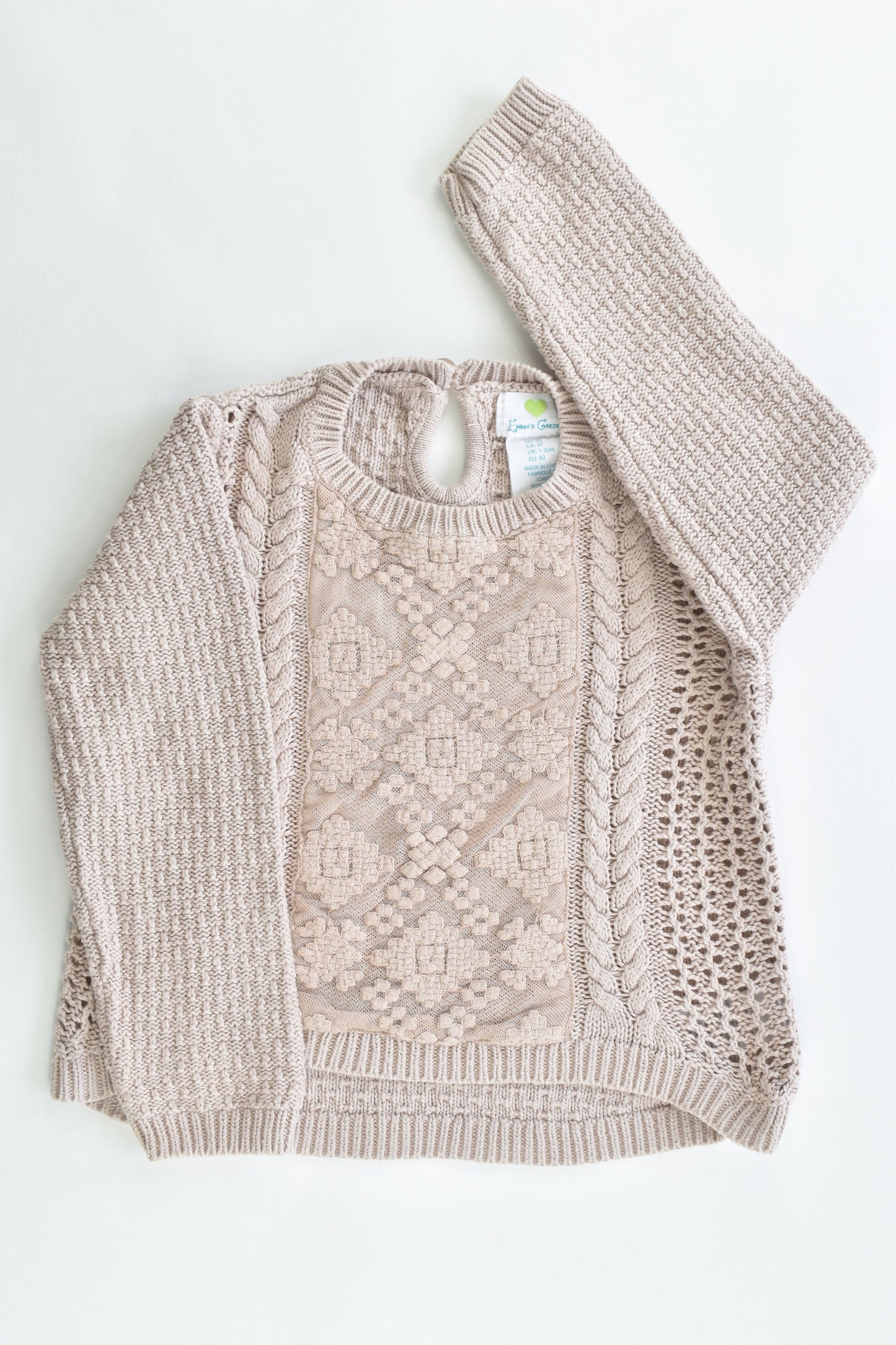 Emma's Garden Size 1-2 (92 cm) Knitted Jumper