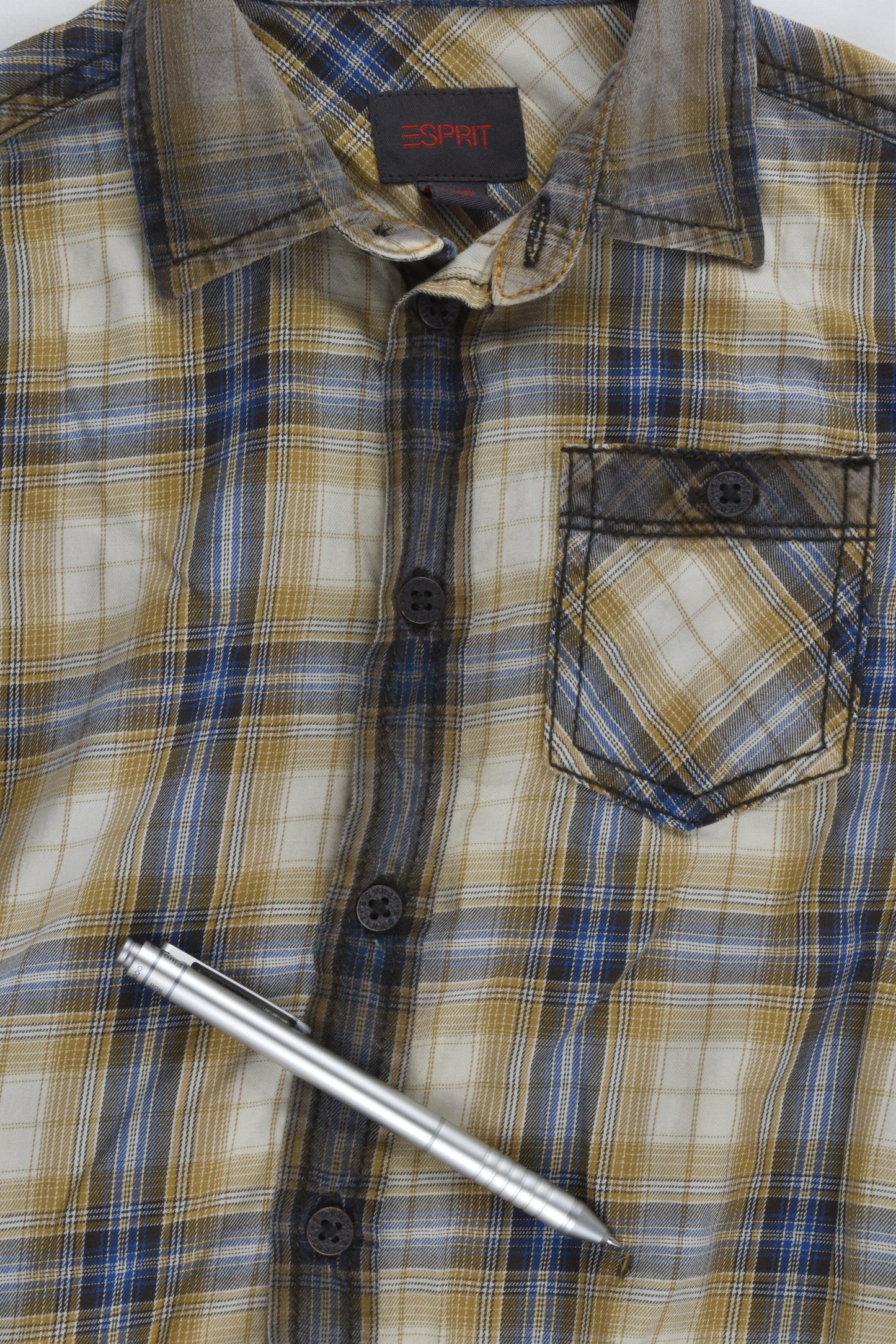 Esprit Size 4-5 (104-110 cm) Checked Collared Shirt