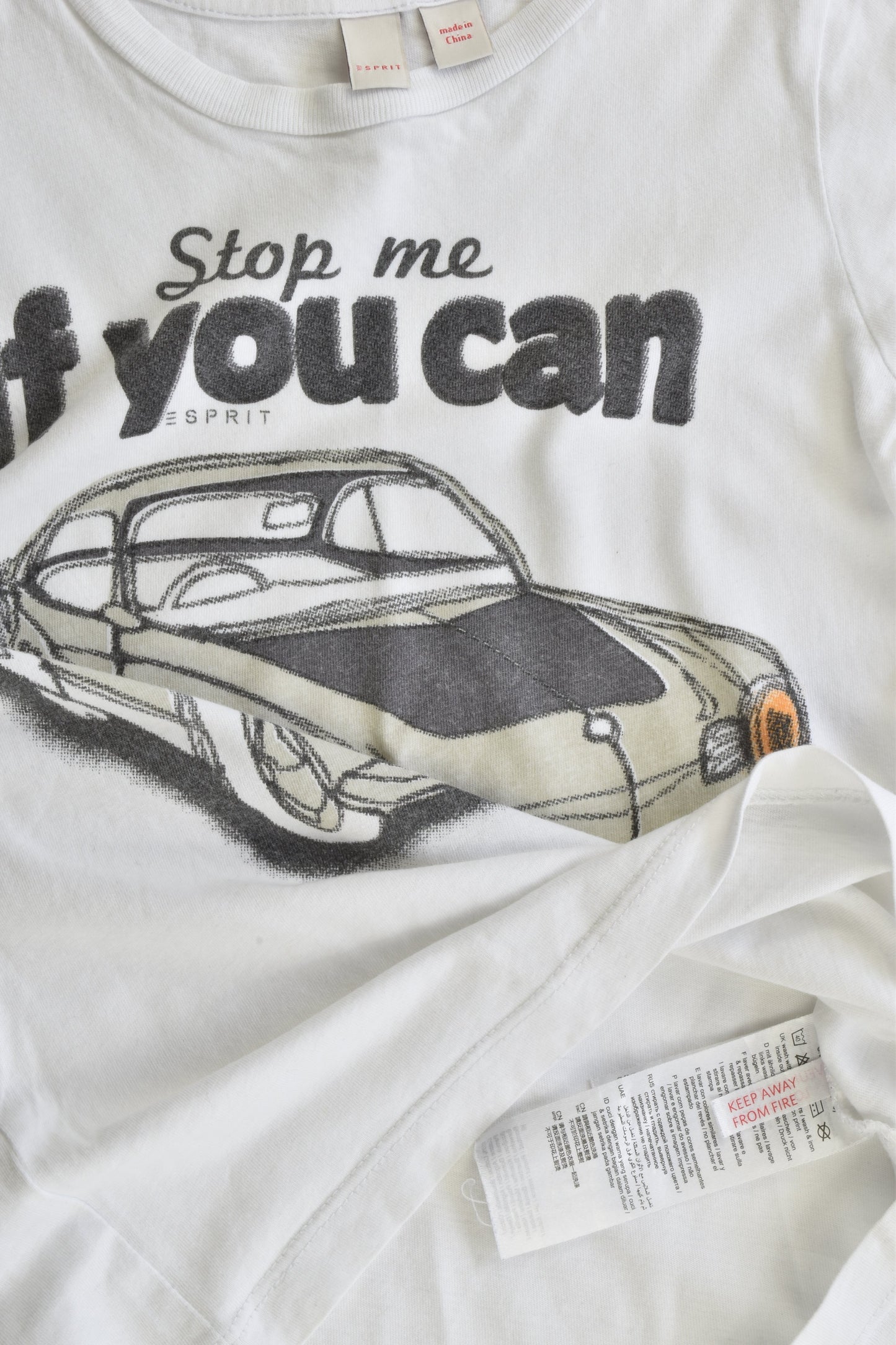 Esprit Size 4-5 "Stop Me If You Can" T-shirt