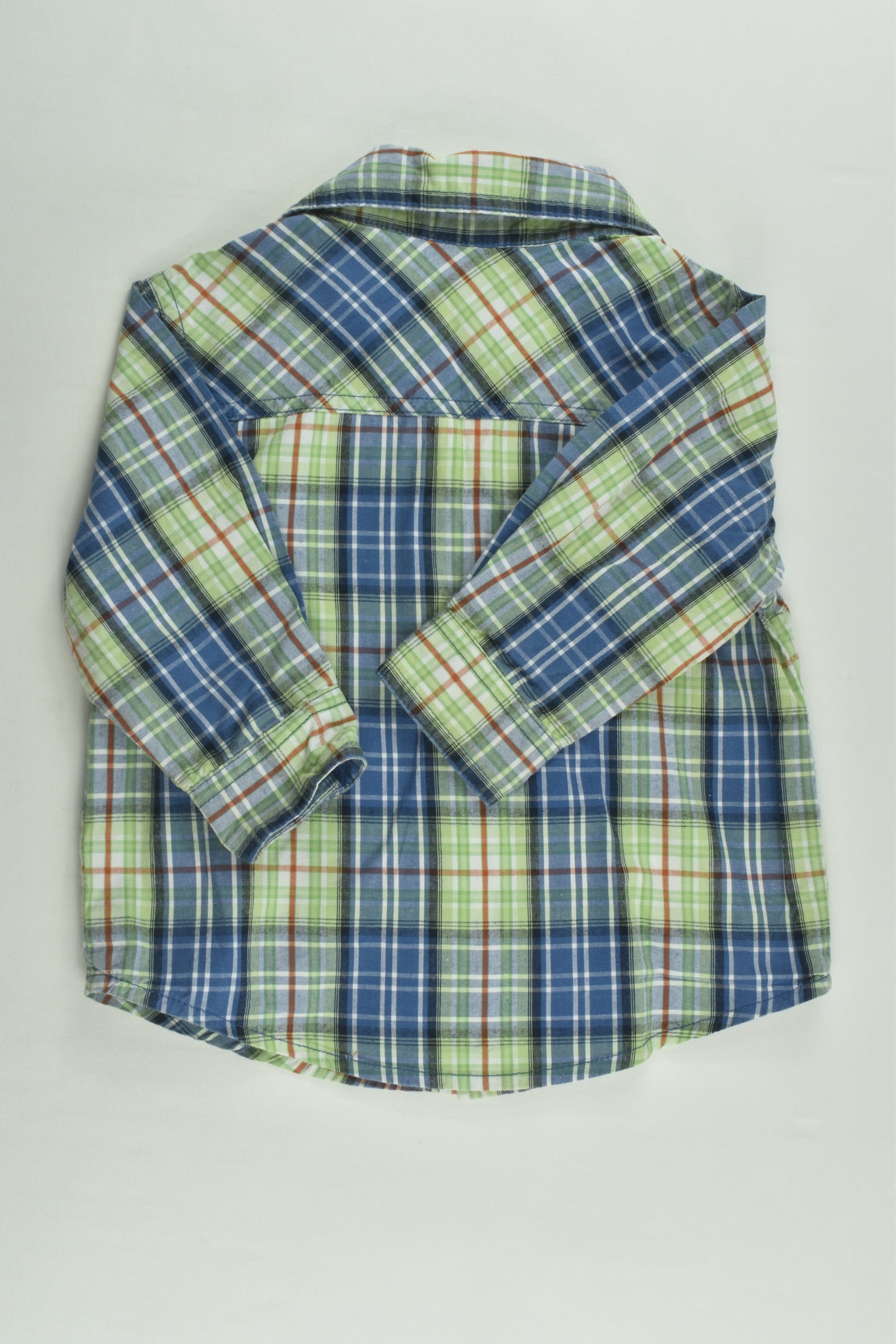 Faded Glory Size 0 (12 months) Organic Checked Shirt