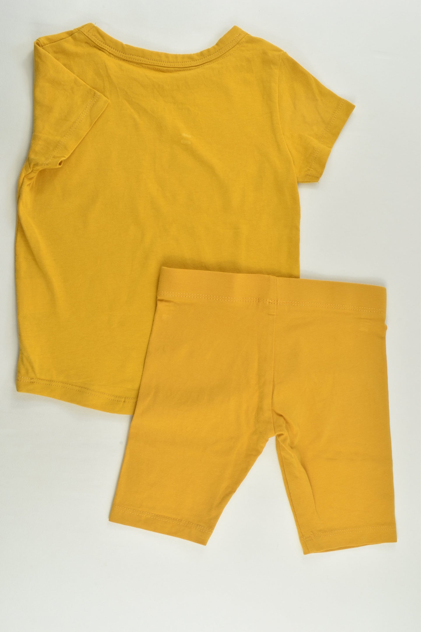 Favourites Size 2 'Grow Your Own Way' Mustard T-shirt and Shorts