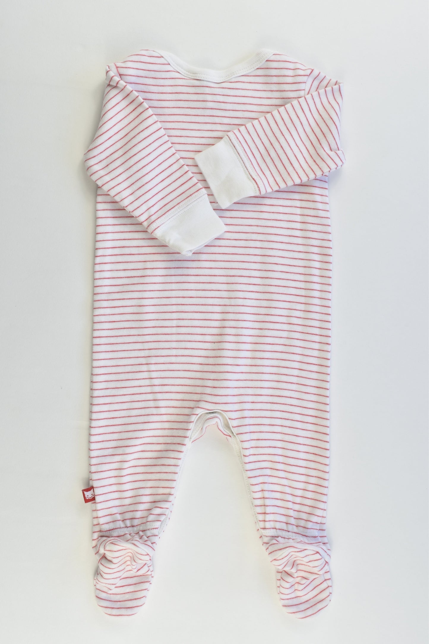 Fox & Finch Baby Size 000 (3 months) Striped Cupcake Footed Romper