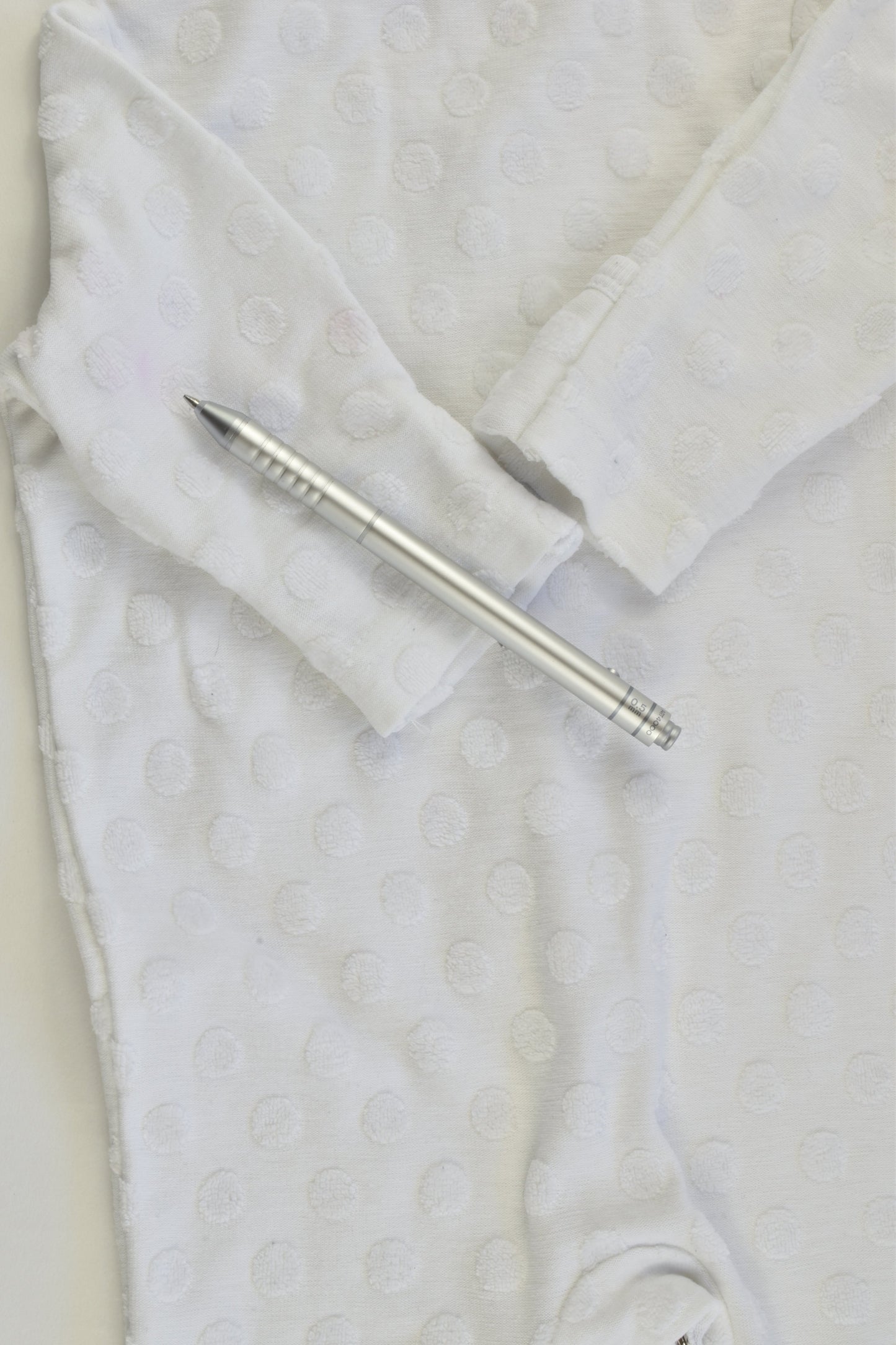 Fox & Finch Size 000 White dots Footed Romper