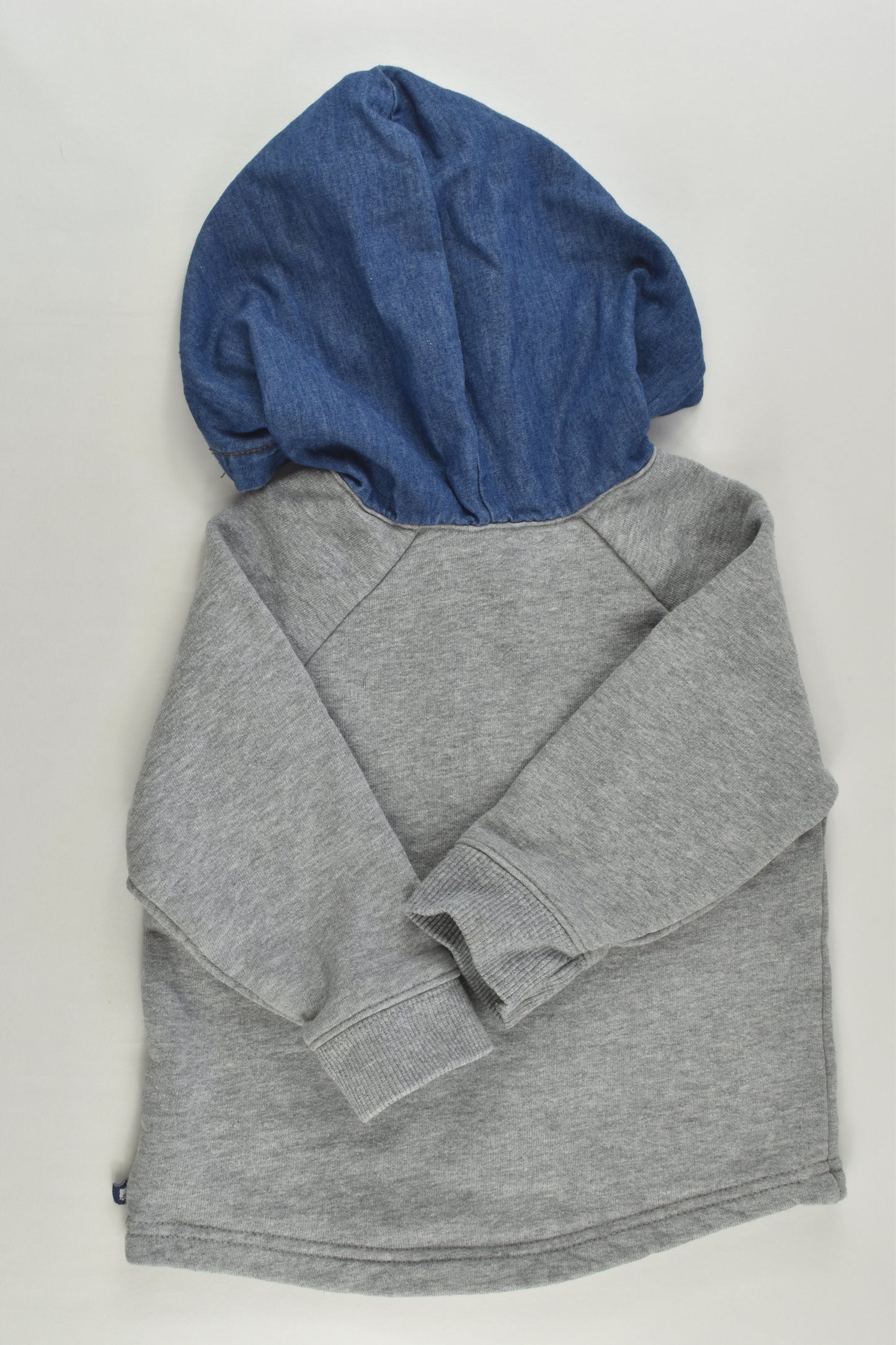 Fox & Finch Size 1 (12 months) Sweater with Denim Hood