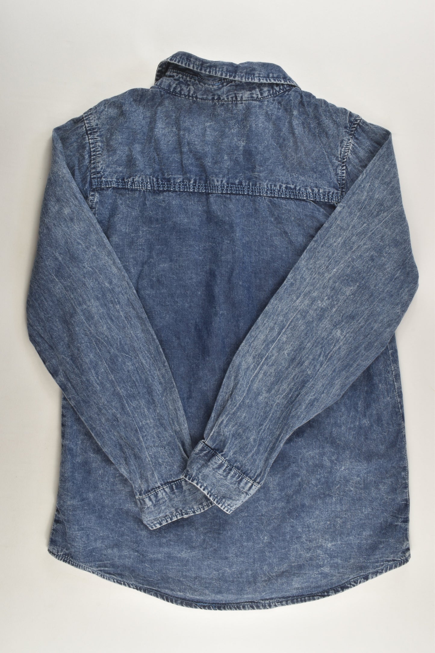 Free by Cotton On Size 10 Acid Wash Lightweight Denim Shirt