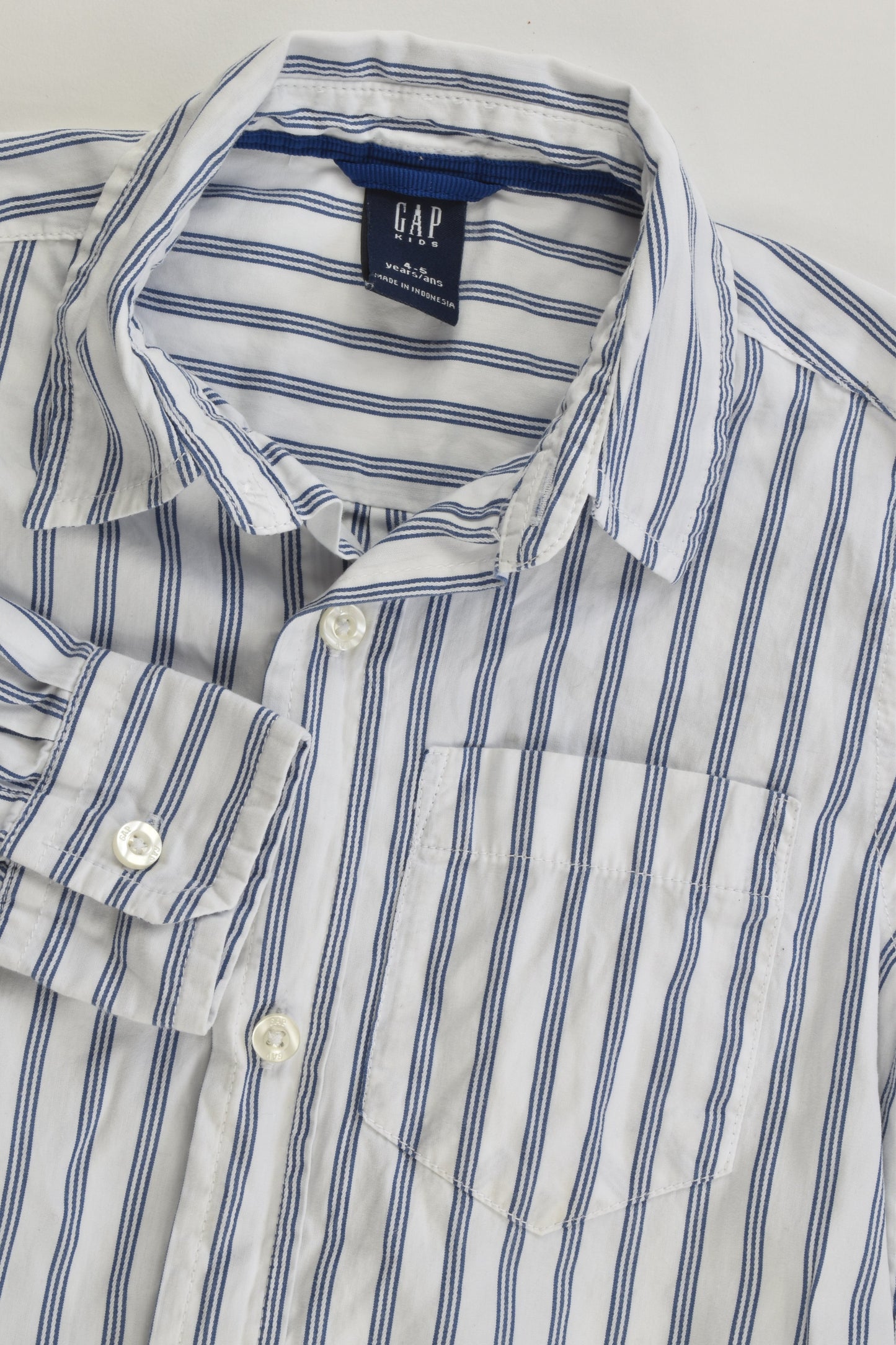 Gap Kids Size 4-5 Striped Collared Shirt