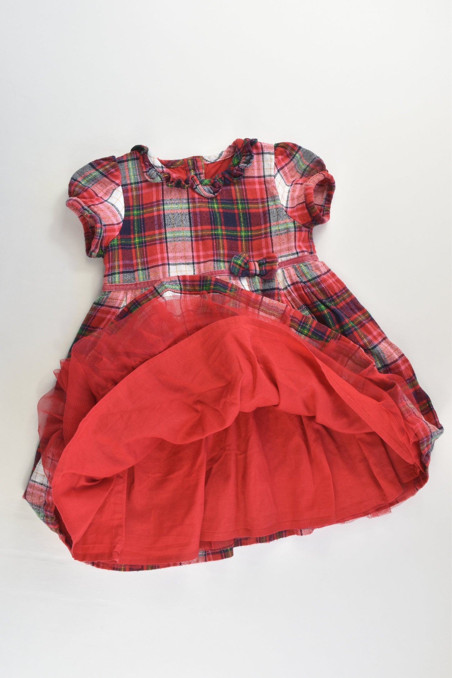 George Size 1 (12-18 months) Checked Lined Dress