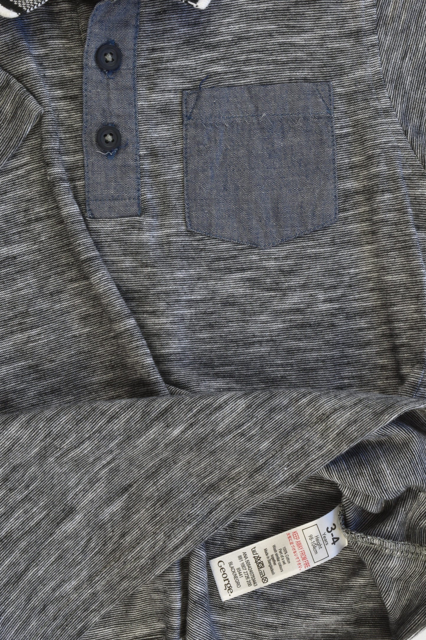 George Size 3-4 Collared T-shirt