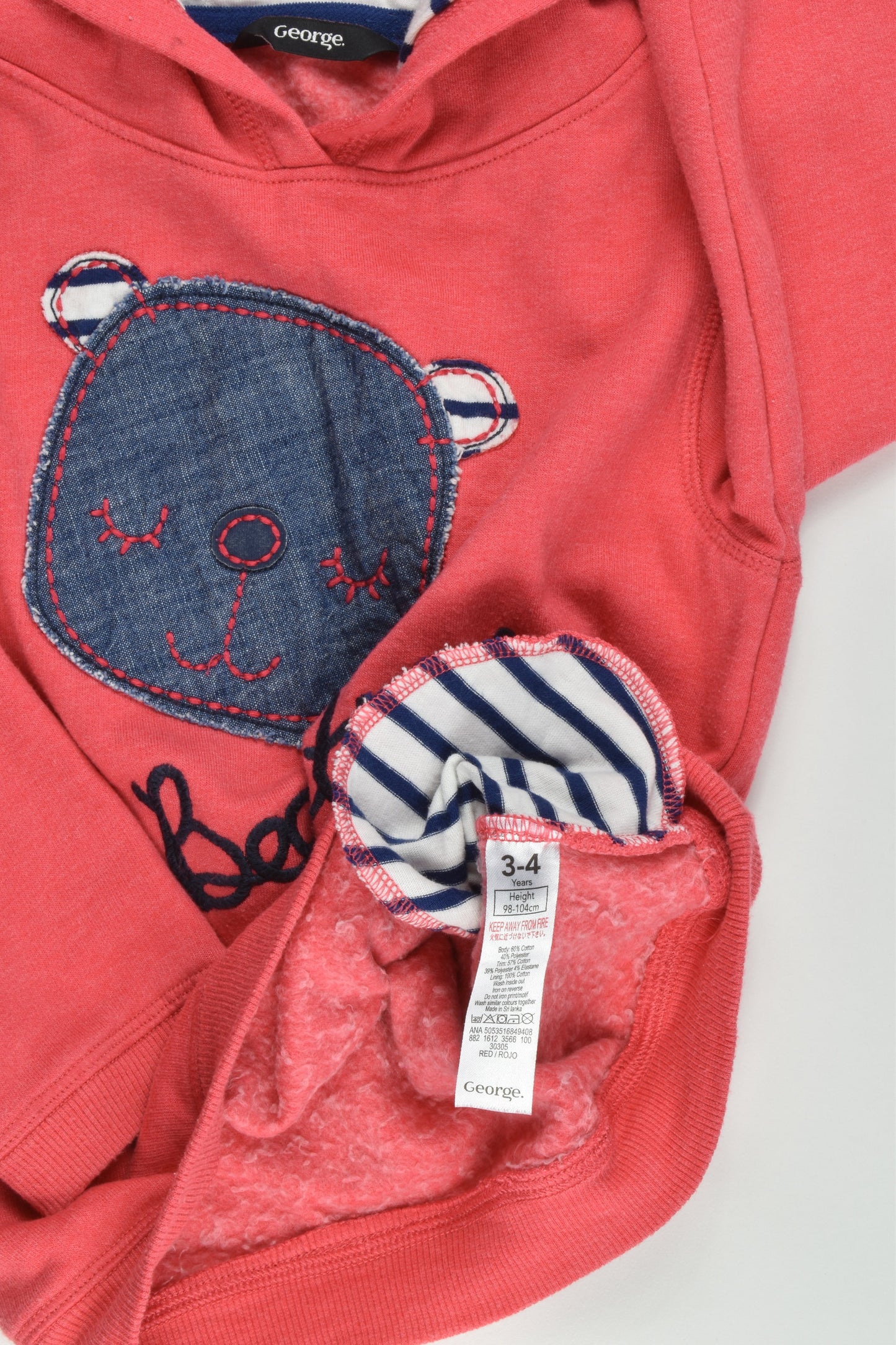 George Size 3-4 Hoodie