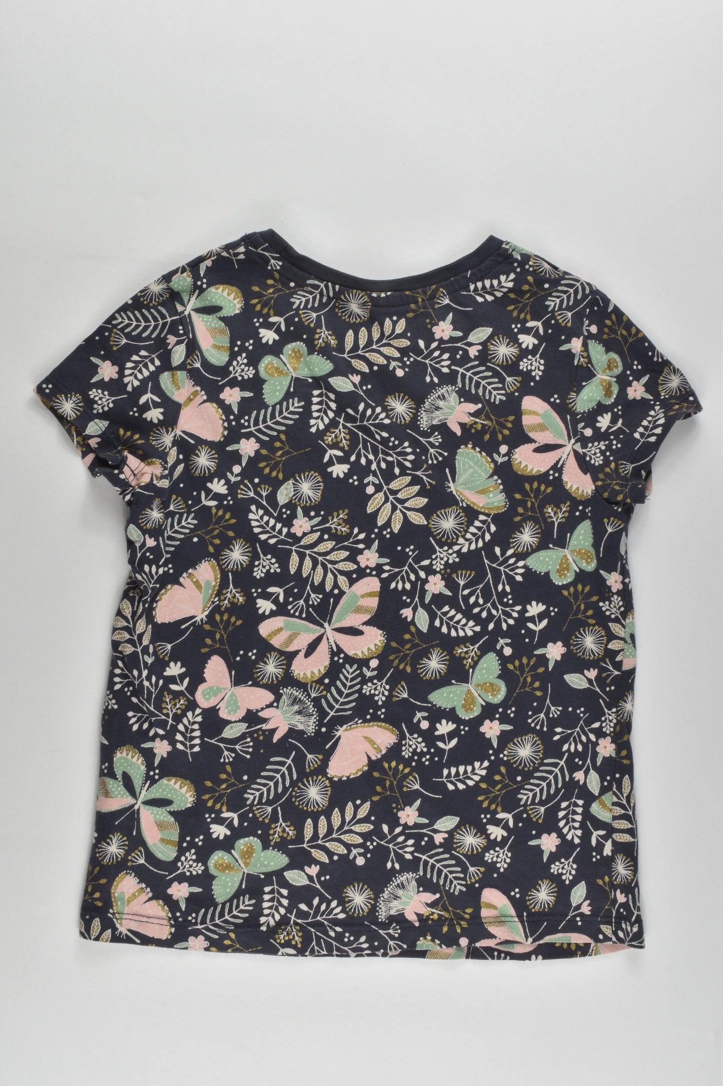 George Size 5-6 (110-116 cm) Glittery Butterflies T-shirt