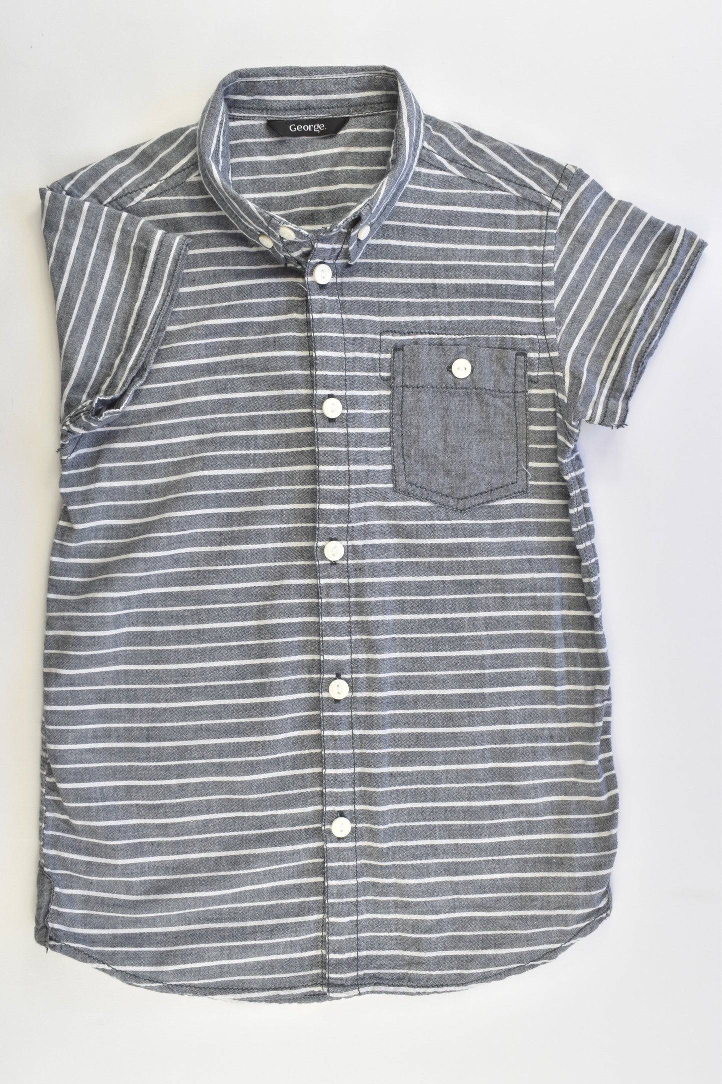 George Size 6-7 Striped Collared Shirt