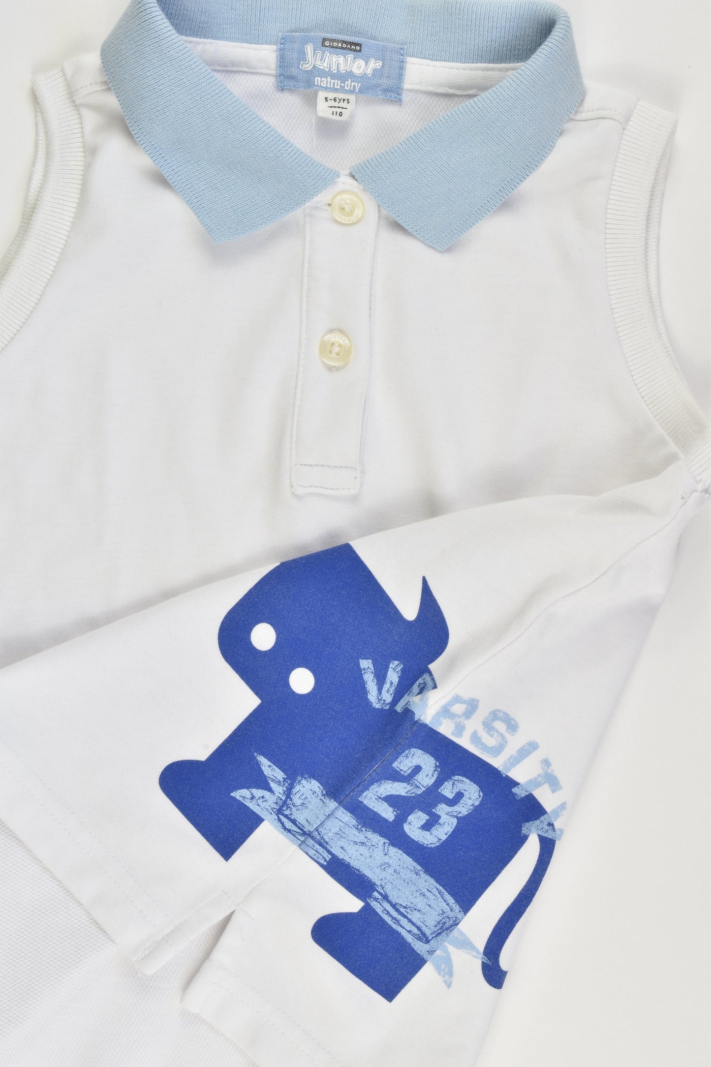 Giordano Junior Size 5-6 Natru-Dry Collared Top
