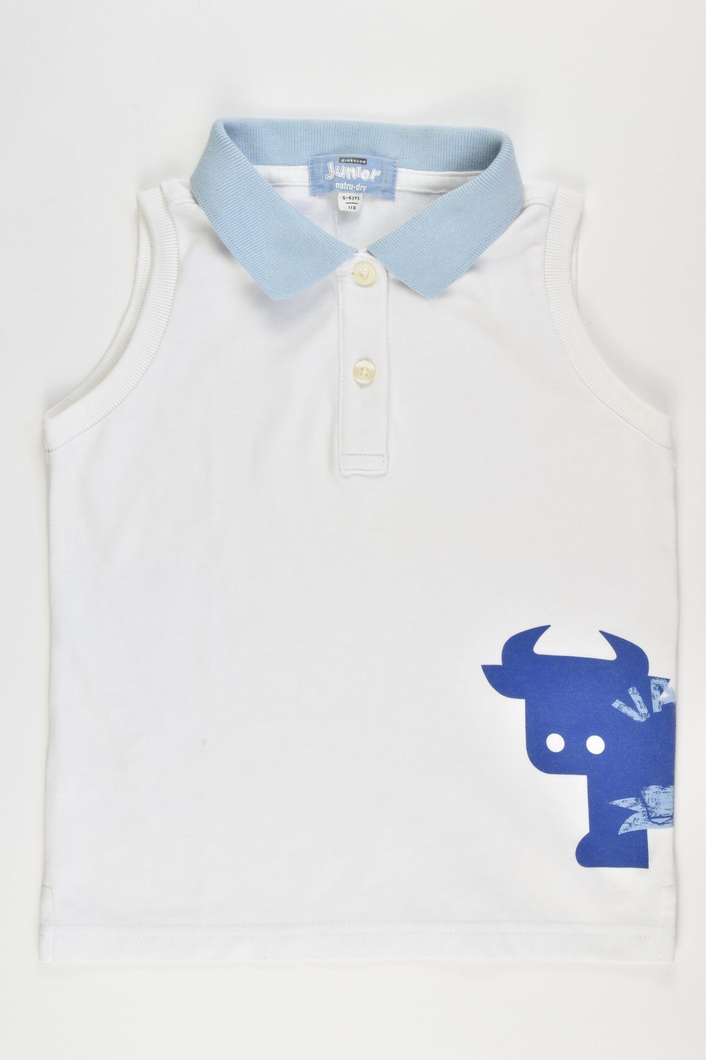 Giordano Junior Size 5-6 Natru-Dry Collared Top