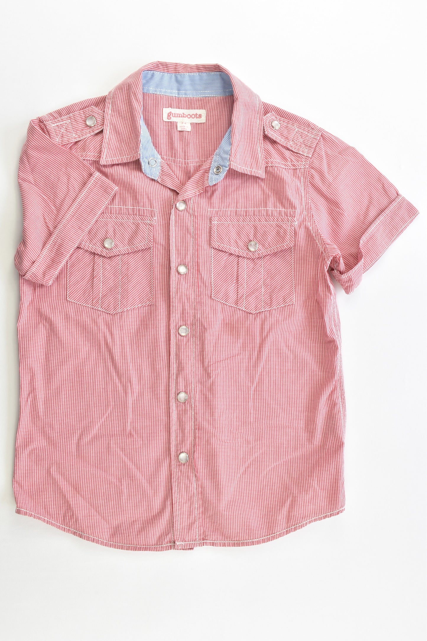 Gumboots Size 7-8 Collared Shirt