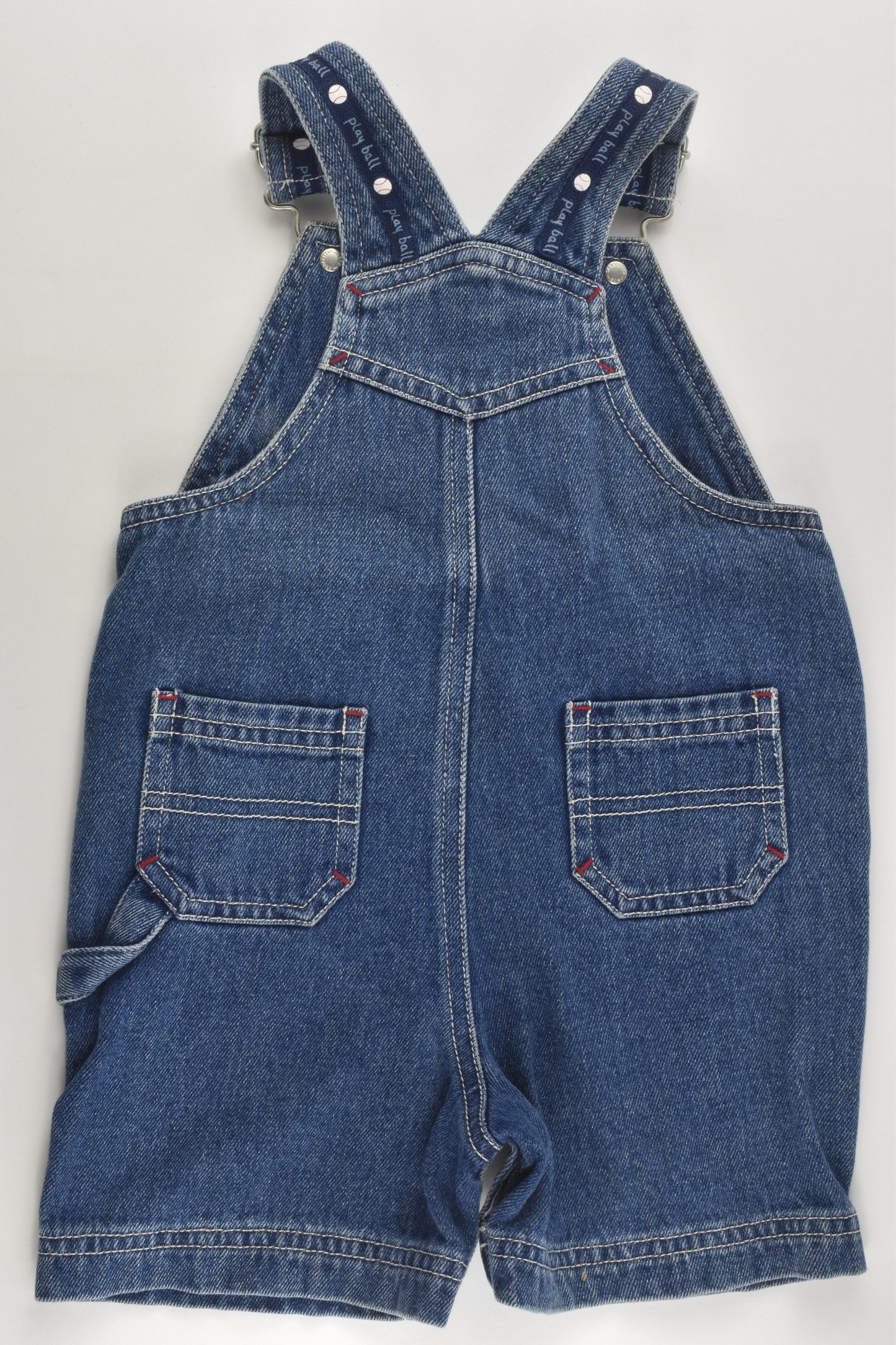 Gymboree Size 0 (6-12 months) 'Play Ball' Short Denim Overalls