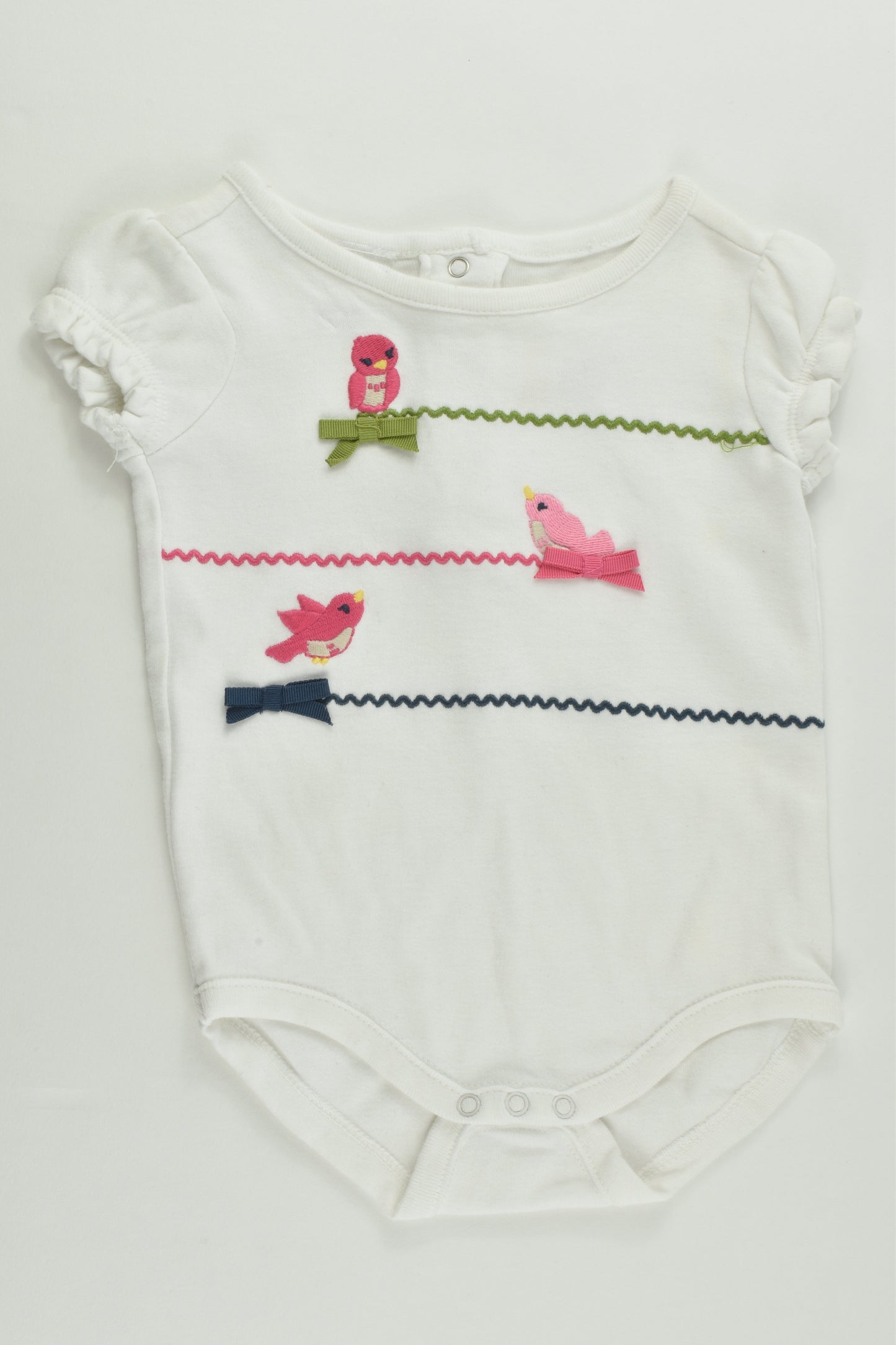 Gymboree Size 00 (3-6 months) Three Birds Bodysuit