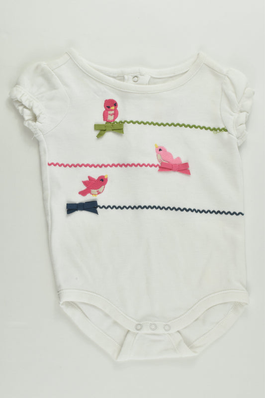 Gymboree Size 00 (3-6 months) Three Birds Bodysuit