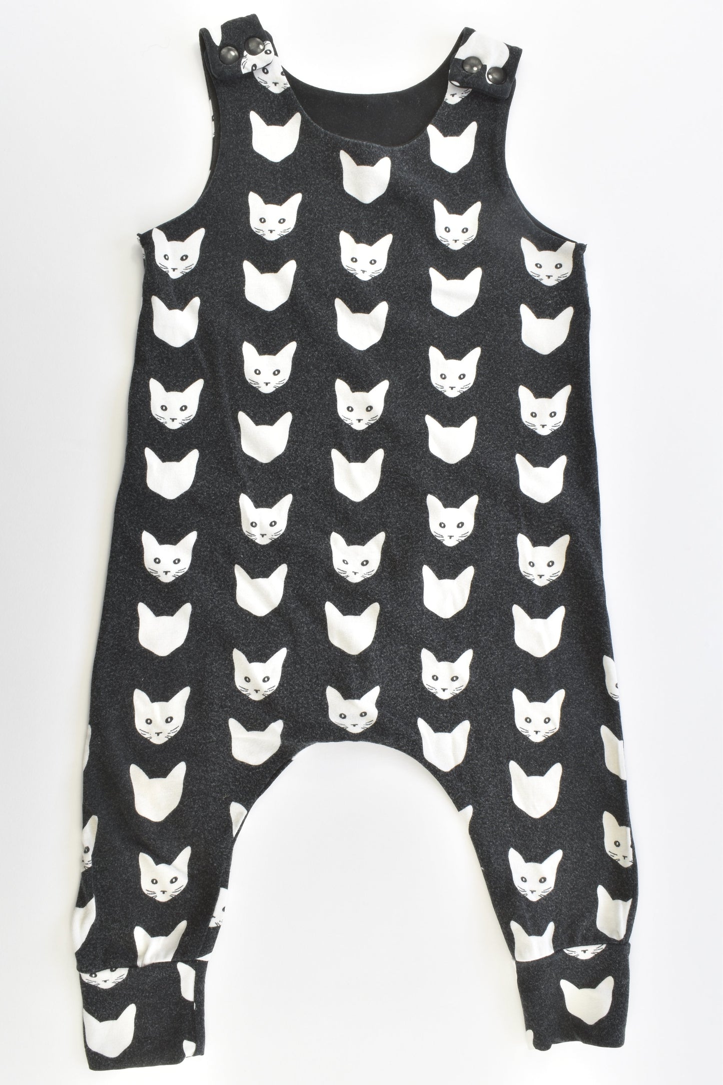 Handmade Size 0 Cats Cotton Overalls