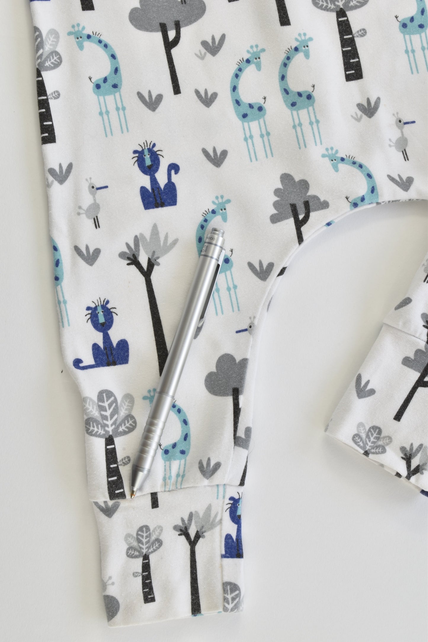Handmade Size 0 Lions and Giraffes Cotton Overalls