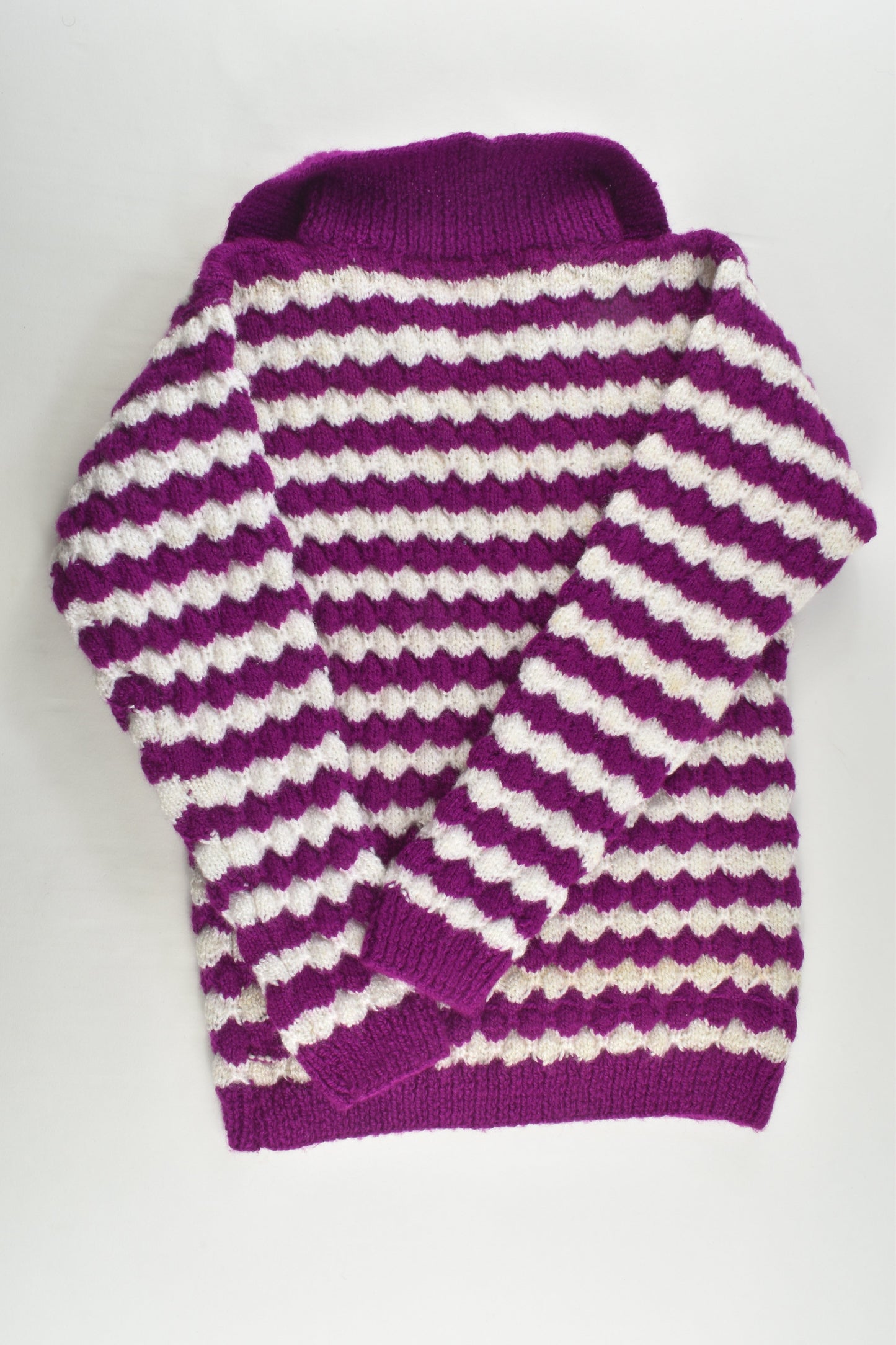 Handmade Size 8 Thick and Warm Knitted Jumper