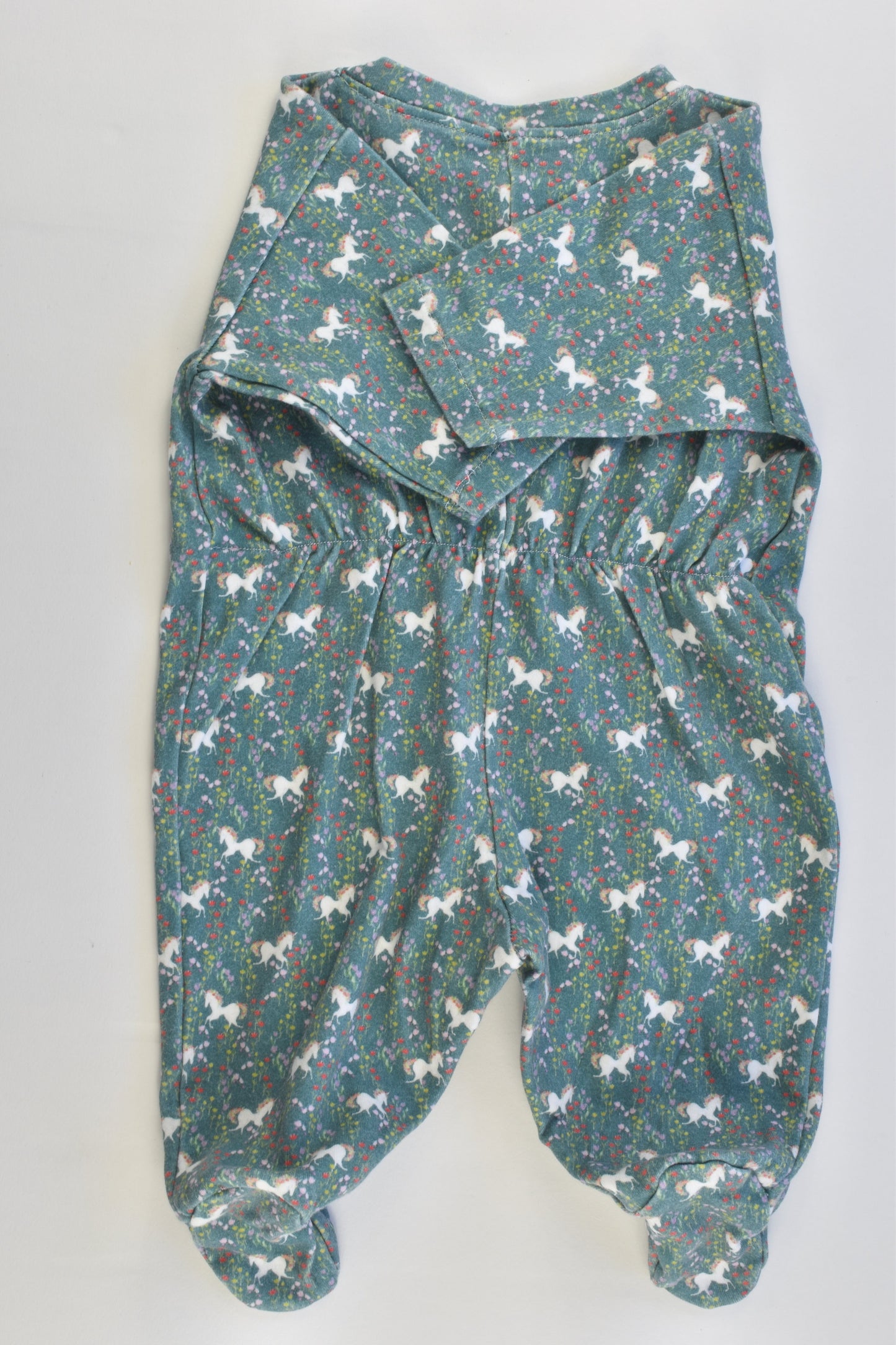 Handmade Size approx 0000 Unicorns Footed Romper