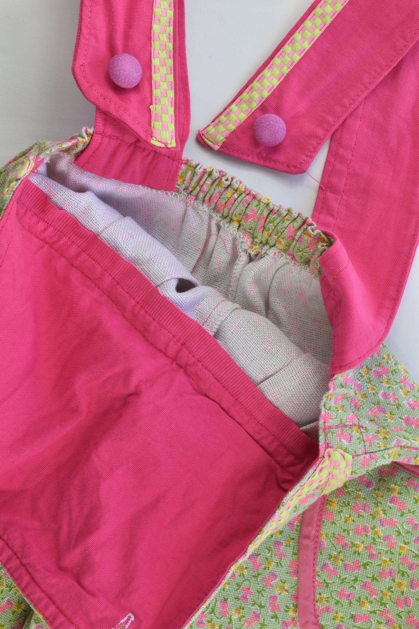 Handmade Size approx 3-4 Floral Overalls