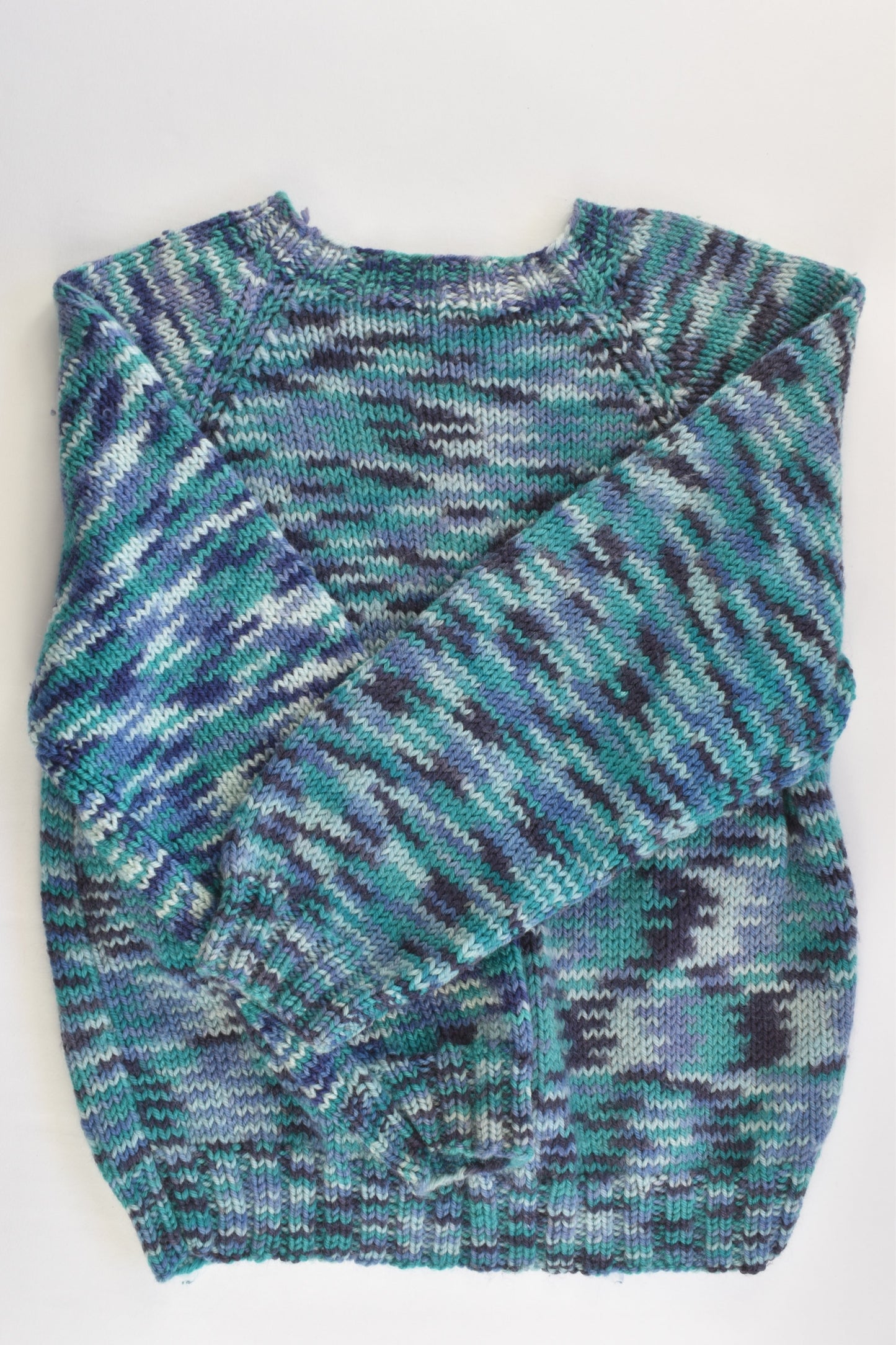 Handmade Size approx 4-6 Warm Knitted Jumper