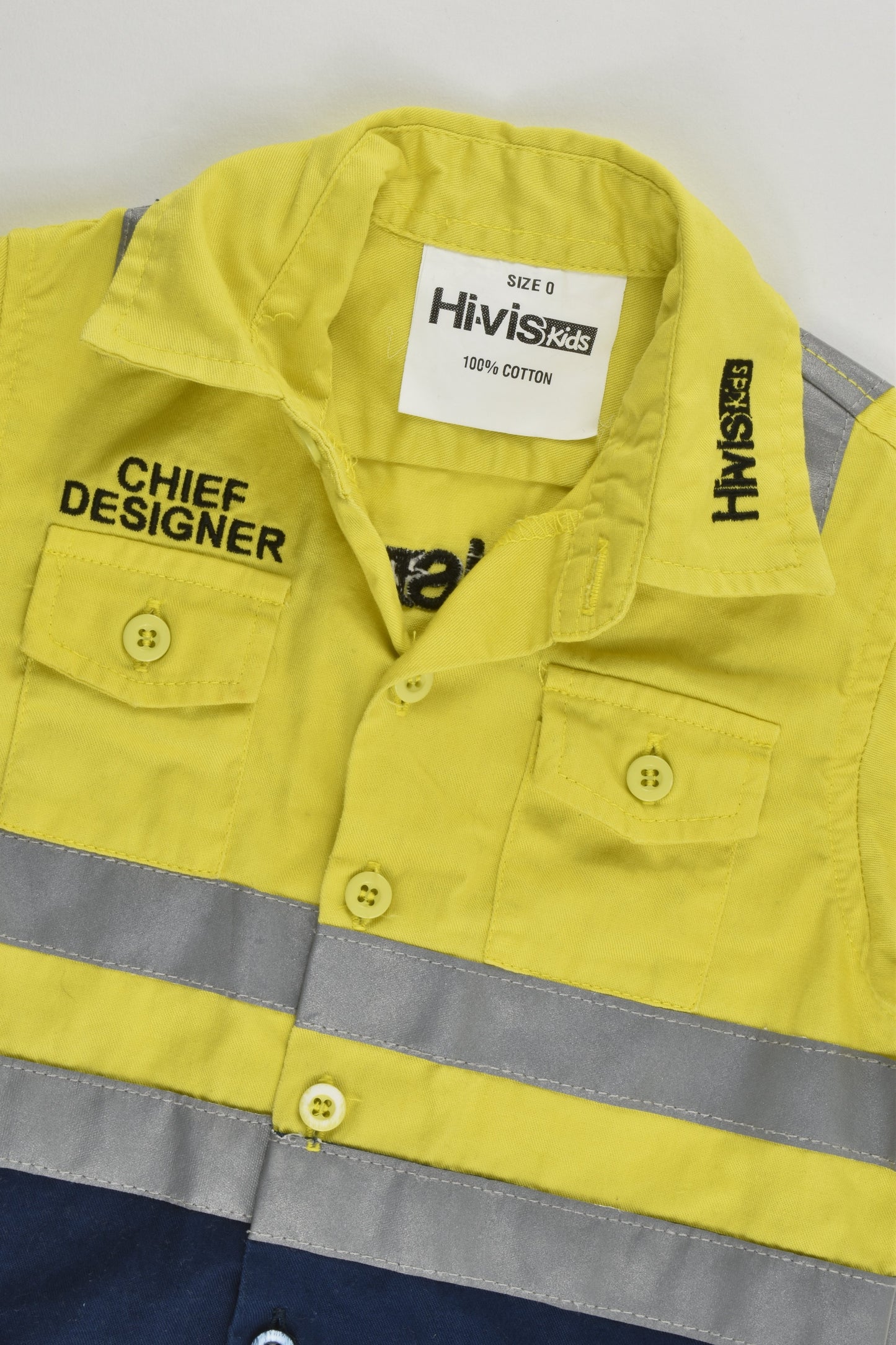 Hi-vis Kids Size 0 'Chief Designer' Size 0 Safety Shirt