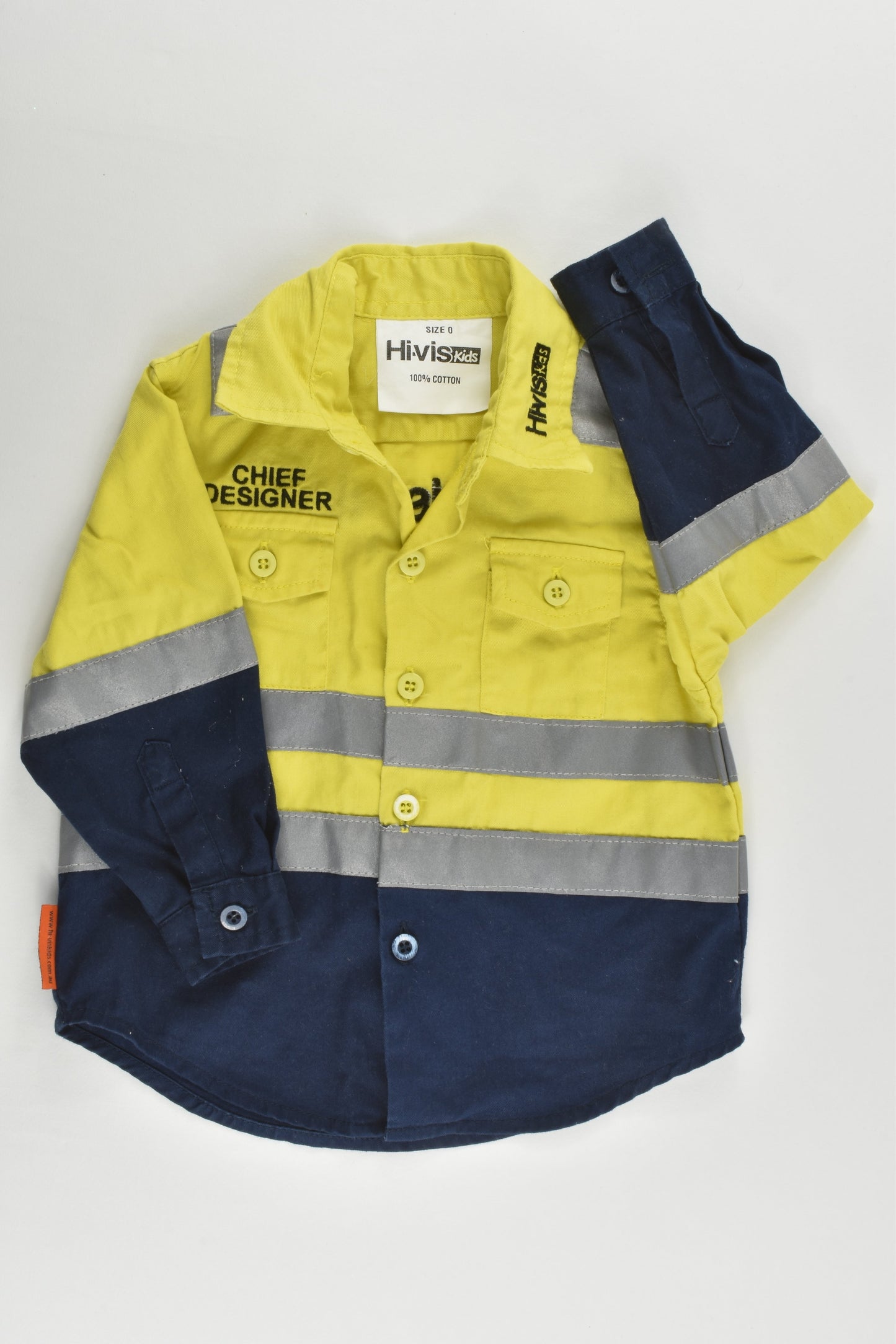 Hi-vis Kids Size 0 'Chief Designer' Size 0 Safety Shirt