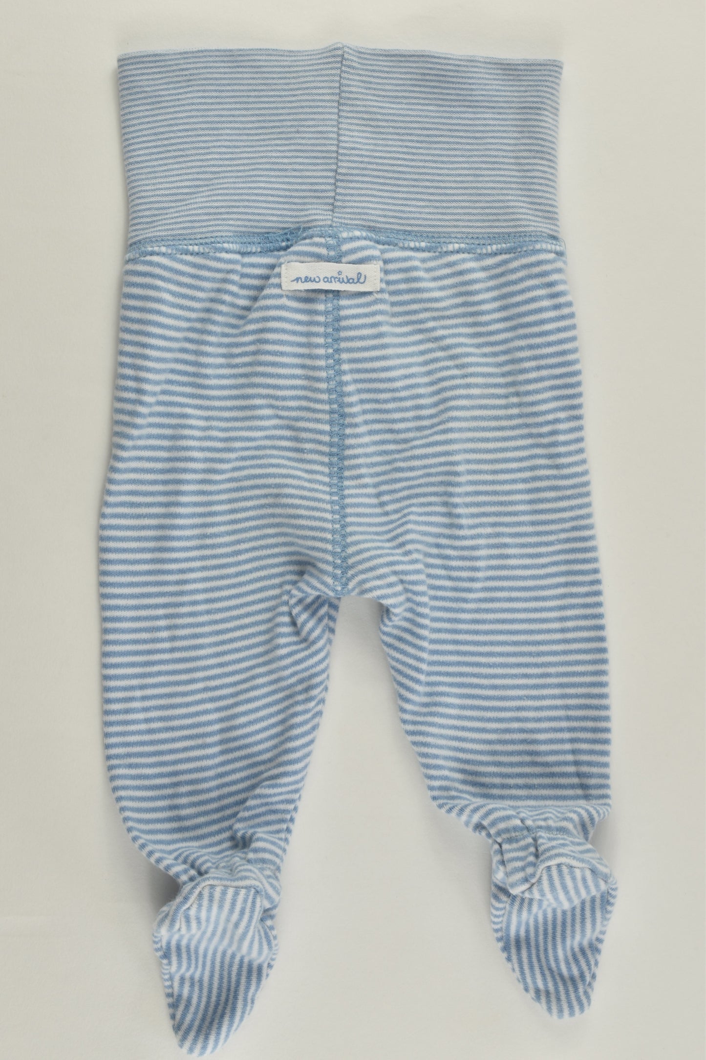 H&M Size 0000 (50 cm) Striped 'New Arrival' Footed Pants