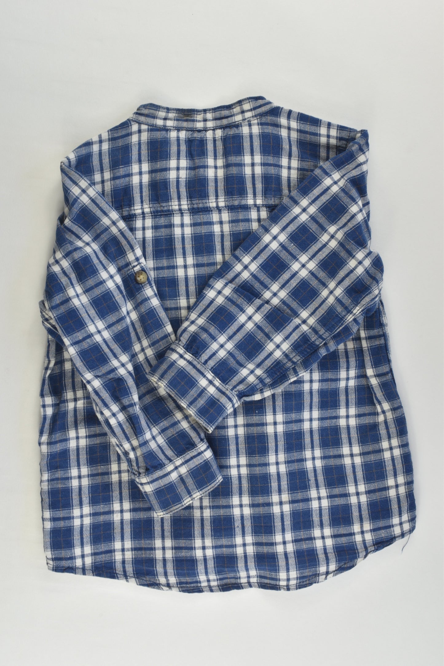 H&M Size 1 (86 cm) Linen/Cotton Checked Shirt