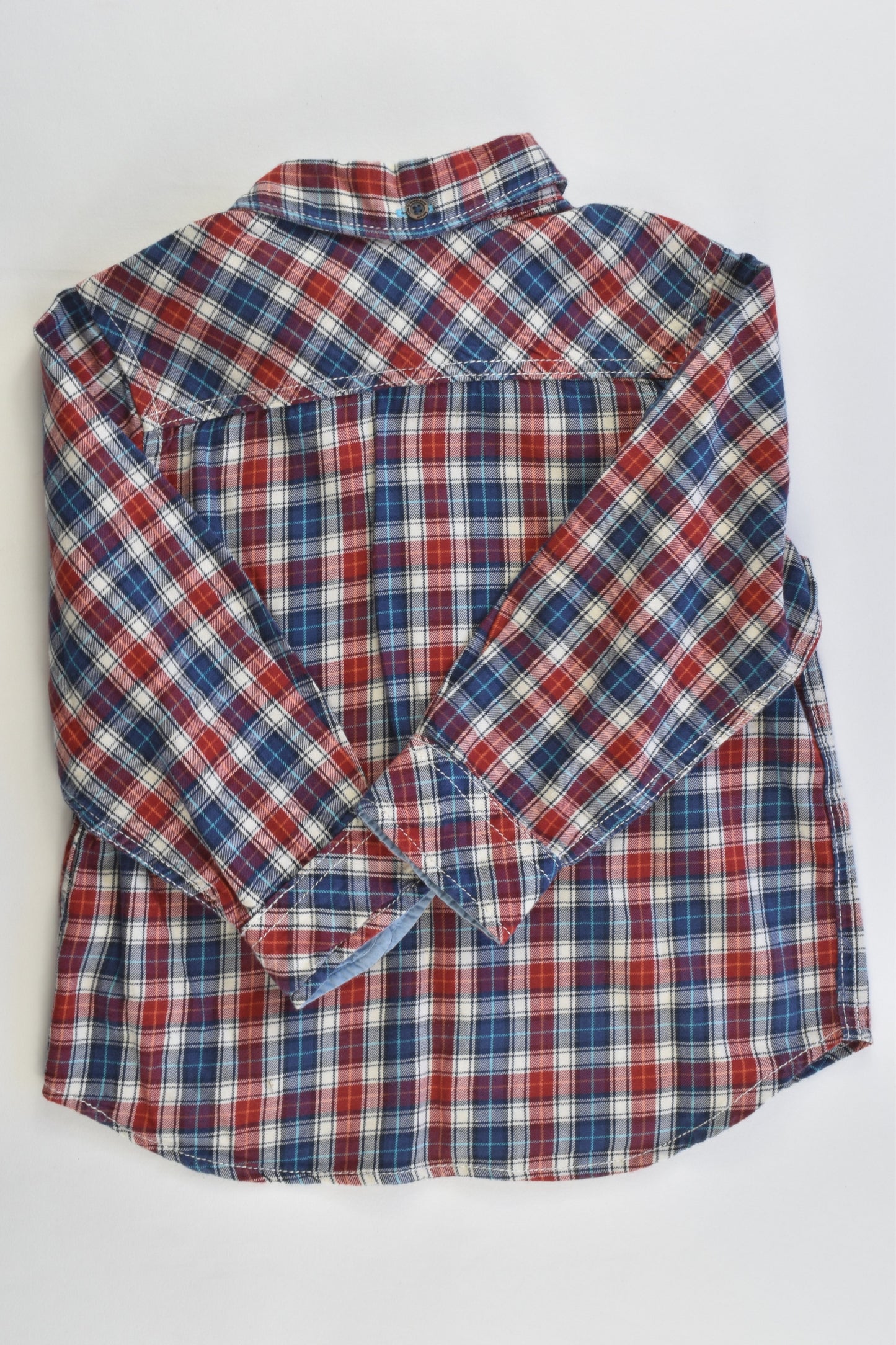 H&M Size 2 Checked Casual Collared Shirt