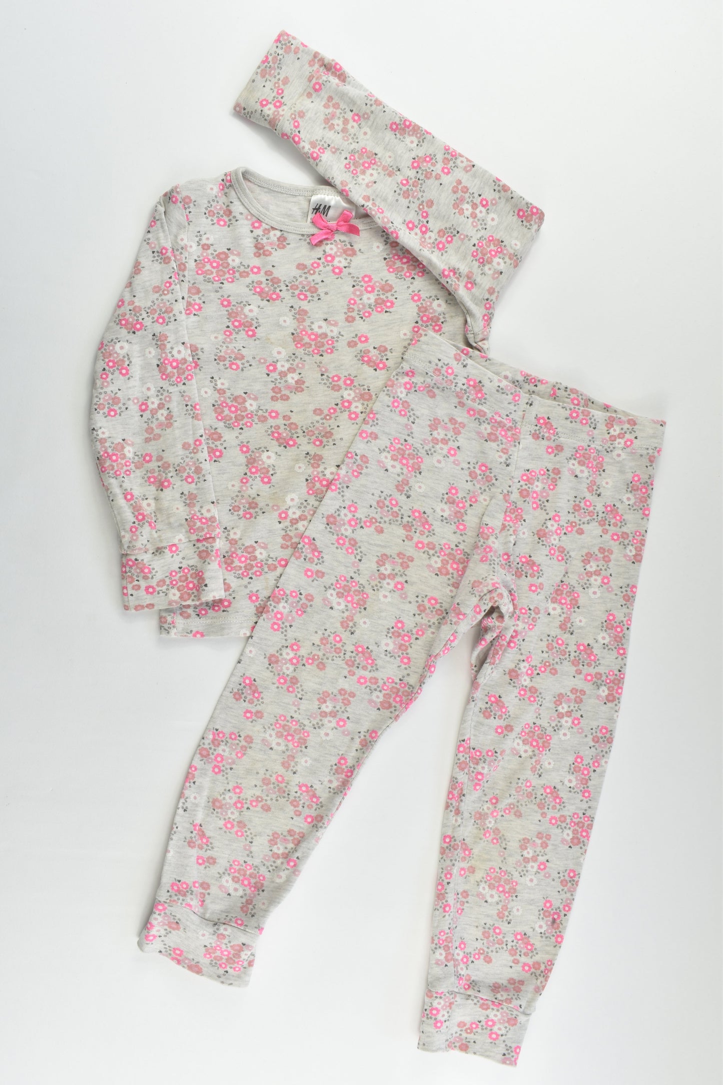 H&M Size 4 (98/104 cm) Floral Pj Set