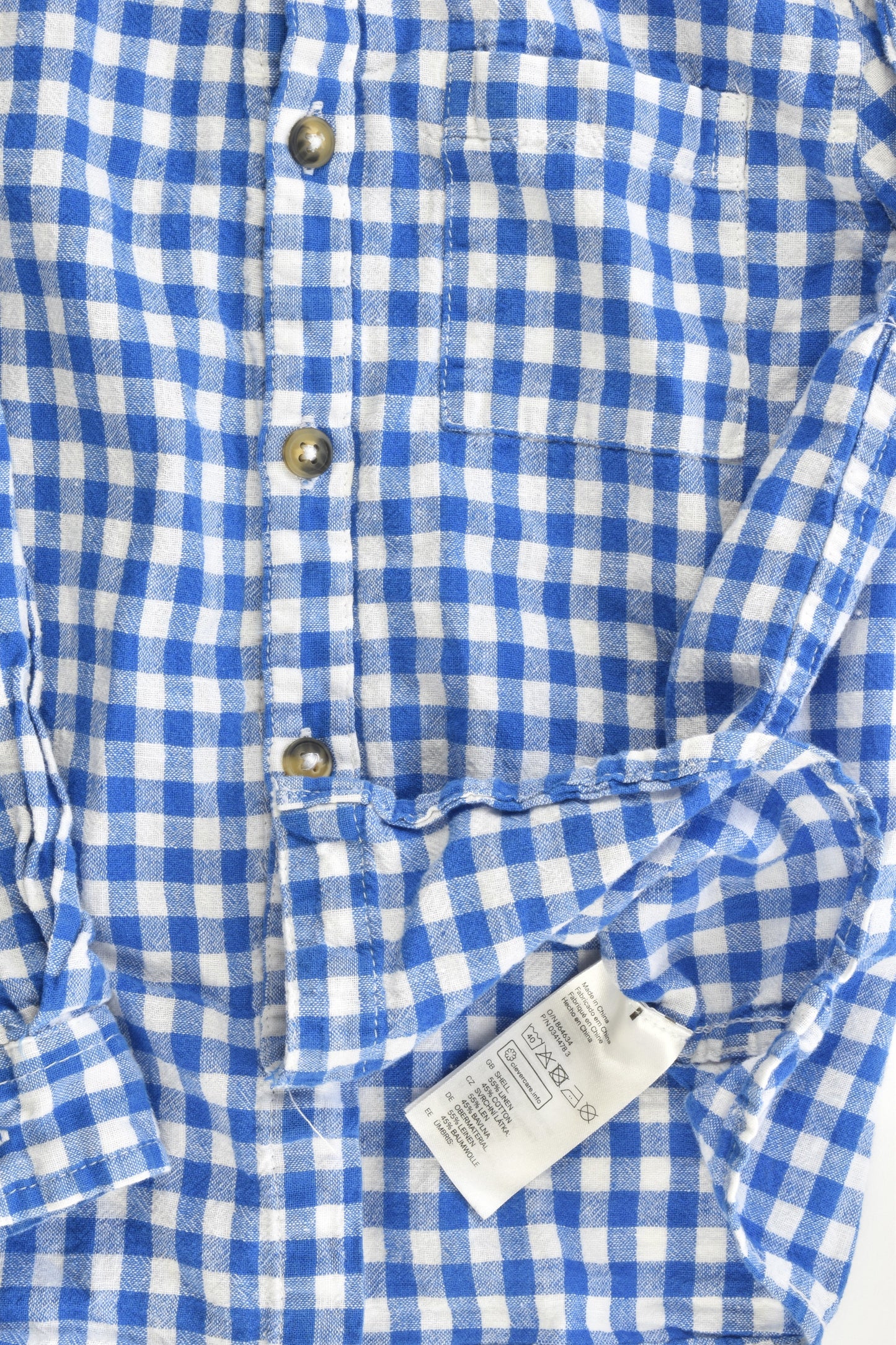 H&M Size 6 Linen Collared Shirt