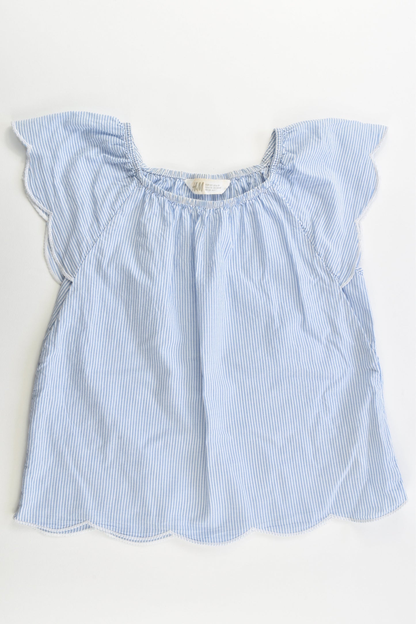 H&M Size 7 (122 cm) Striped Blouse