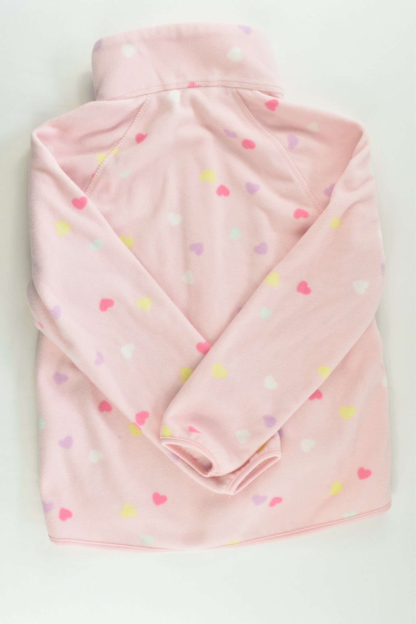 H&M Size 7-8 (122/128 cm) Love Hearts Fleece Zip Jumper