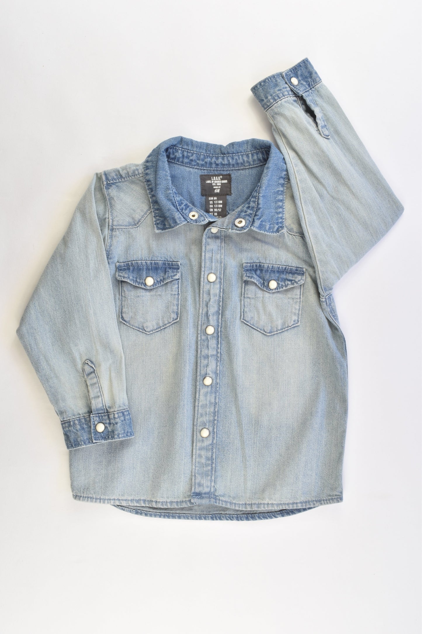 H&M Size 86 cm (12-18 months) Denim Shirt
