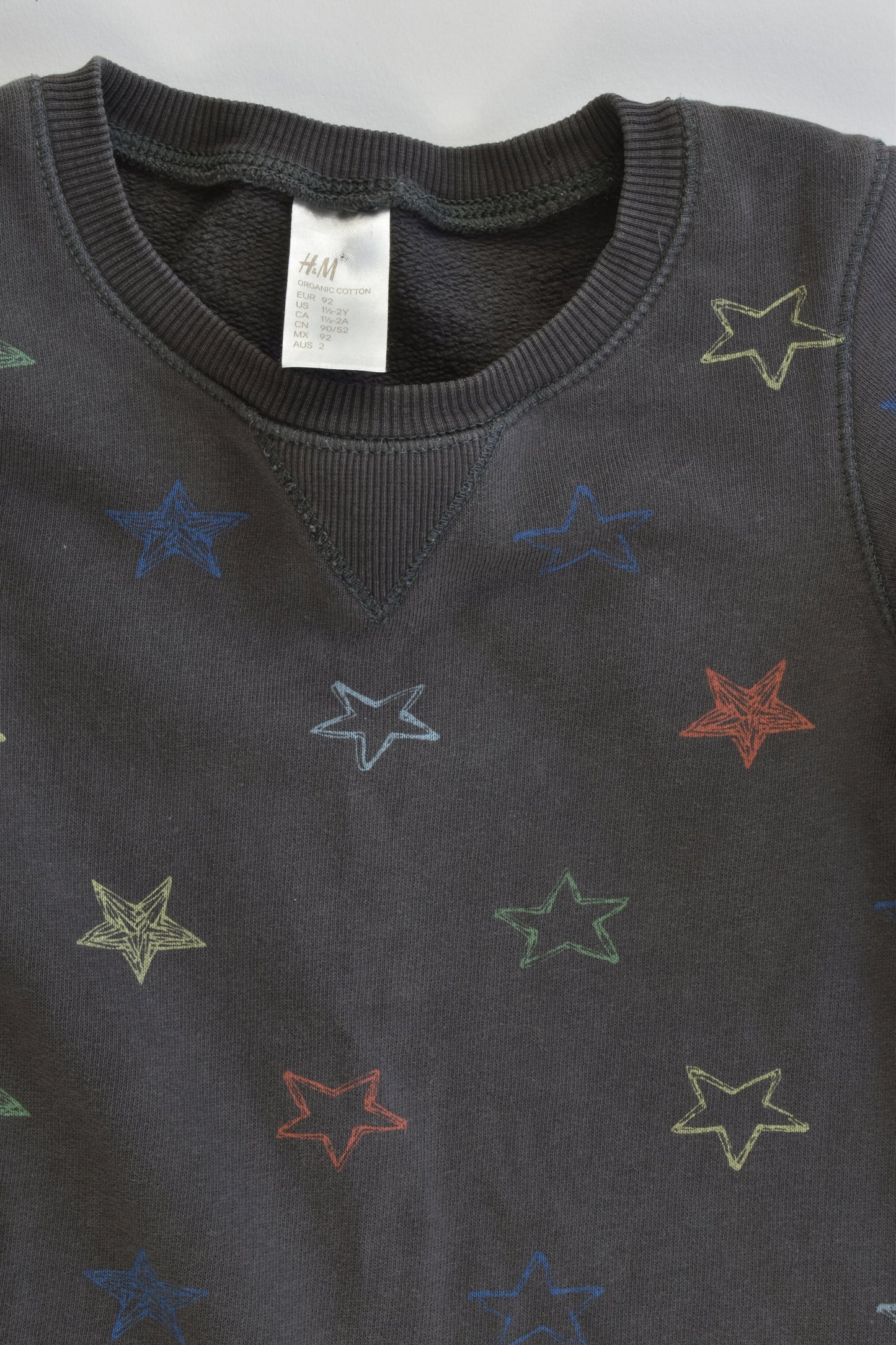 H&M Size 92 cm (2) Organic Cotton Stars Sweater